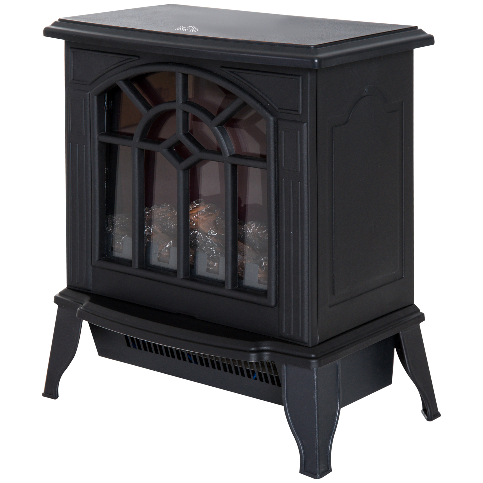 HOMCOM Electric Heater, 1000W/2000W-Black