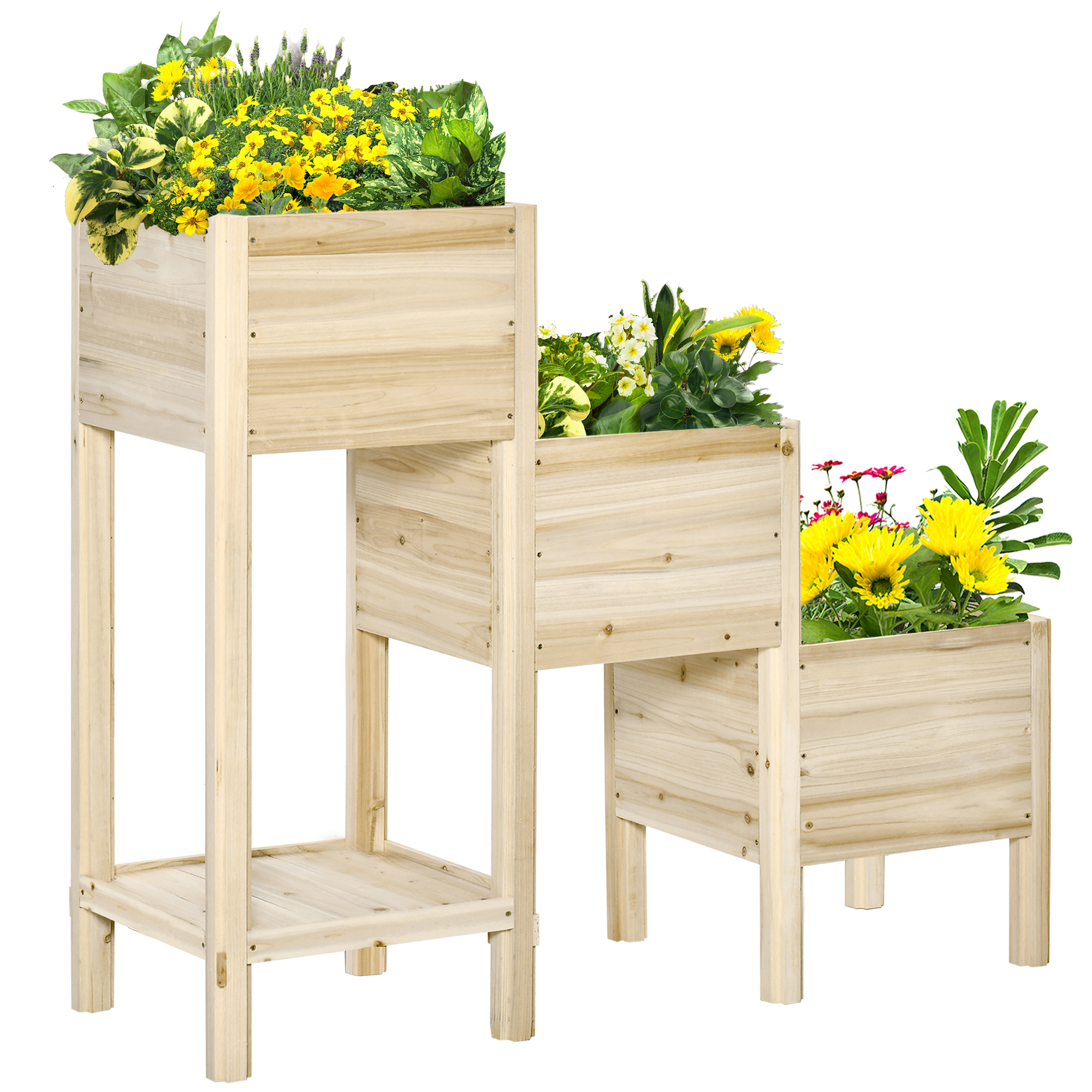 Annzoe 2 stuks 8 x 3 x 1 FT gegalvaniseerd verhoogd tuinbed, groot gegalvaniseerd staal outdoor plantenbak voor gemakkelijk te doe-het-zelf en schoon te maken - Verhoogde tuinbedden buiten voor