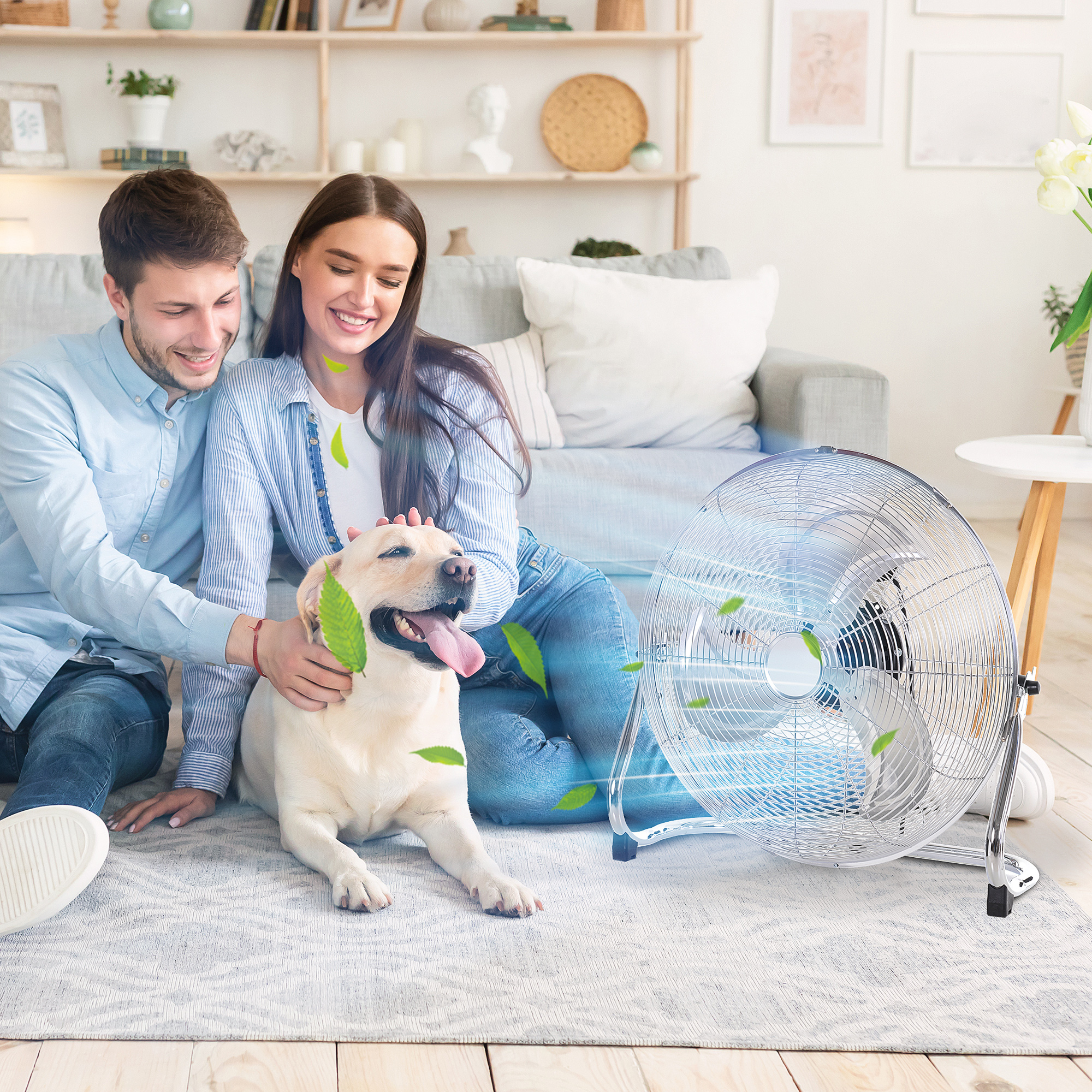 HOMCOM 100W 3 Wind Speed Metal Fan Silver|Aosom Ireland