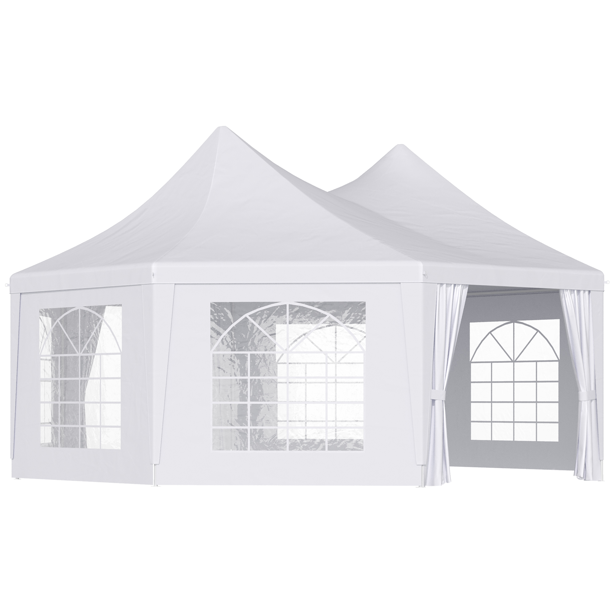 Outsunny Spacious Party Tent 22'x16' Elegant Event Shelter with 2 Doors 8 Windows from Aosom IE
