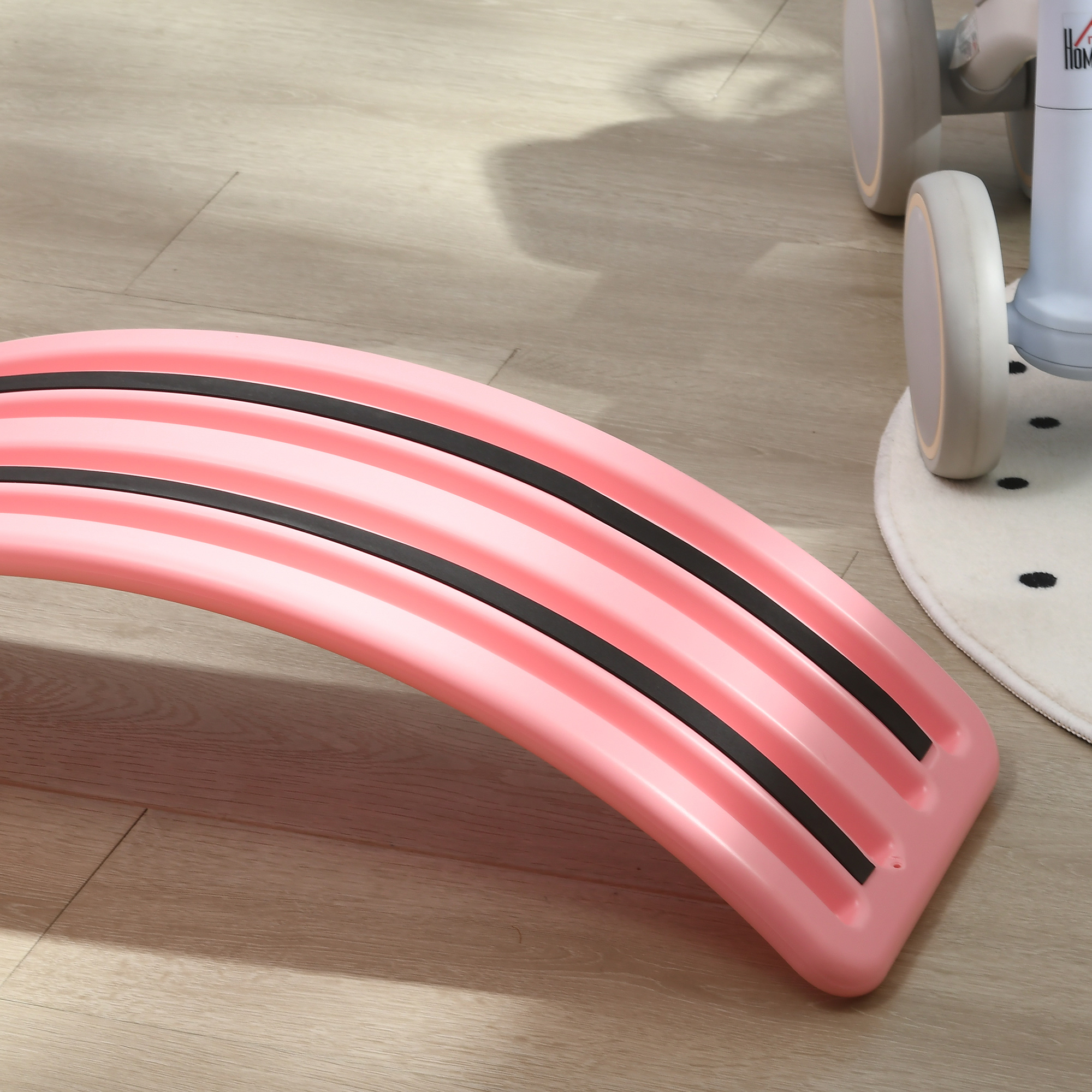 ZONEKIZ Pink Balance Board, Wobble Exercise Board for Children Ages 3-6, Coordination and Balance Improvement