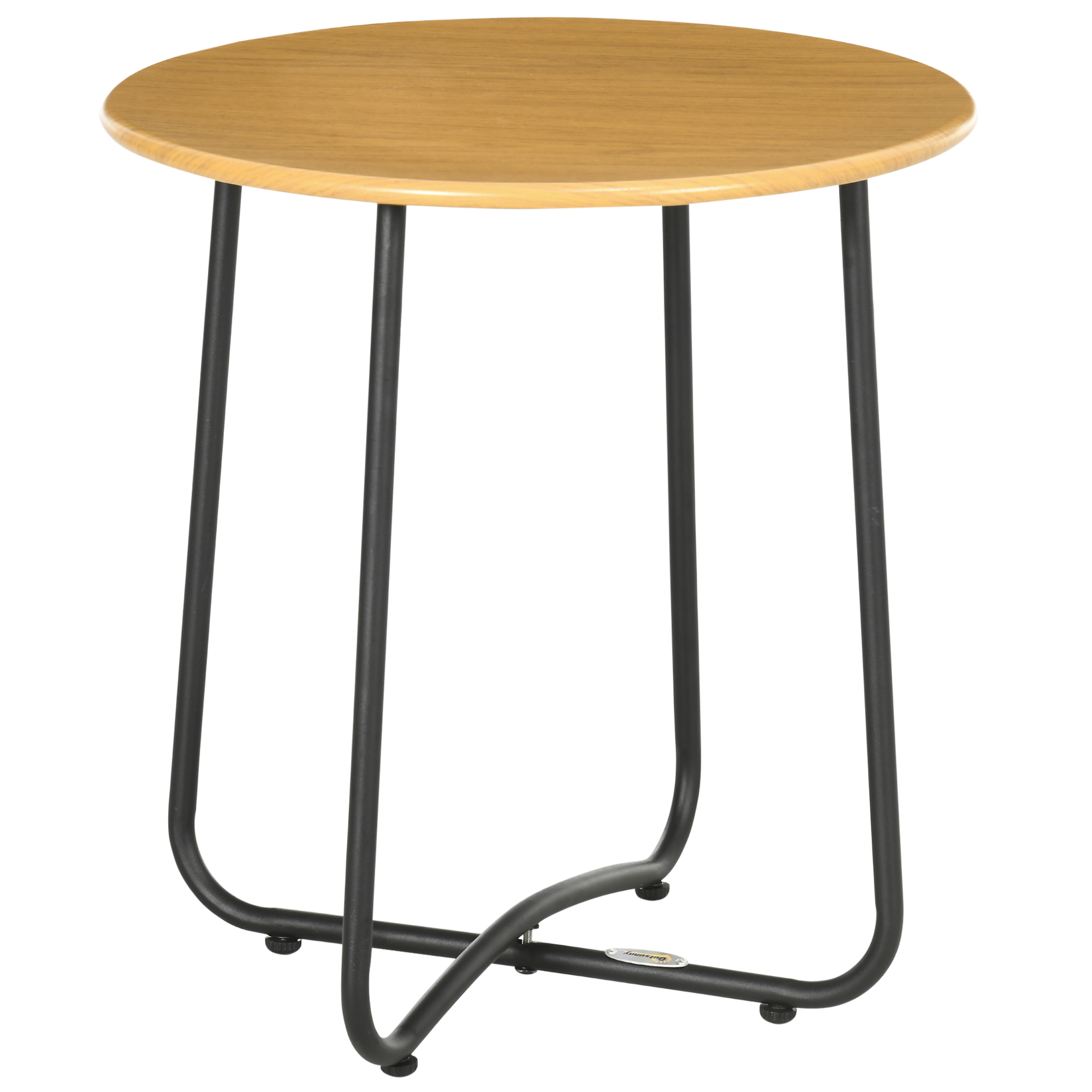 Outsunny tuinmeubelset, 2 rieten stoelen met inklapbare bijzettafel