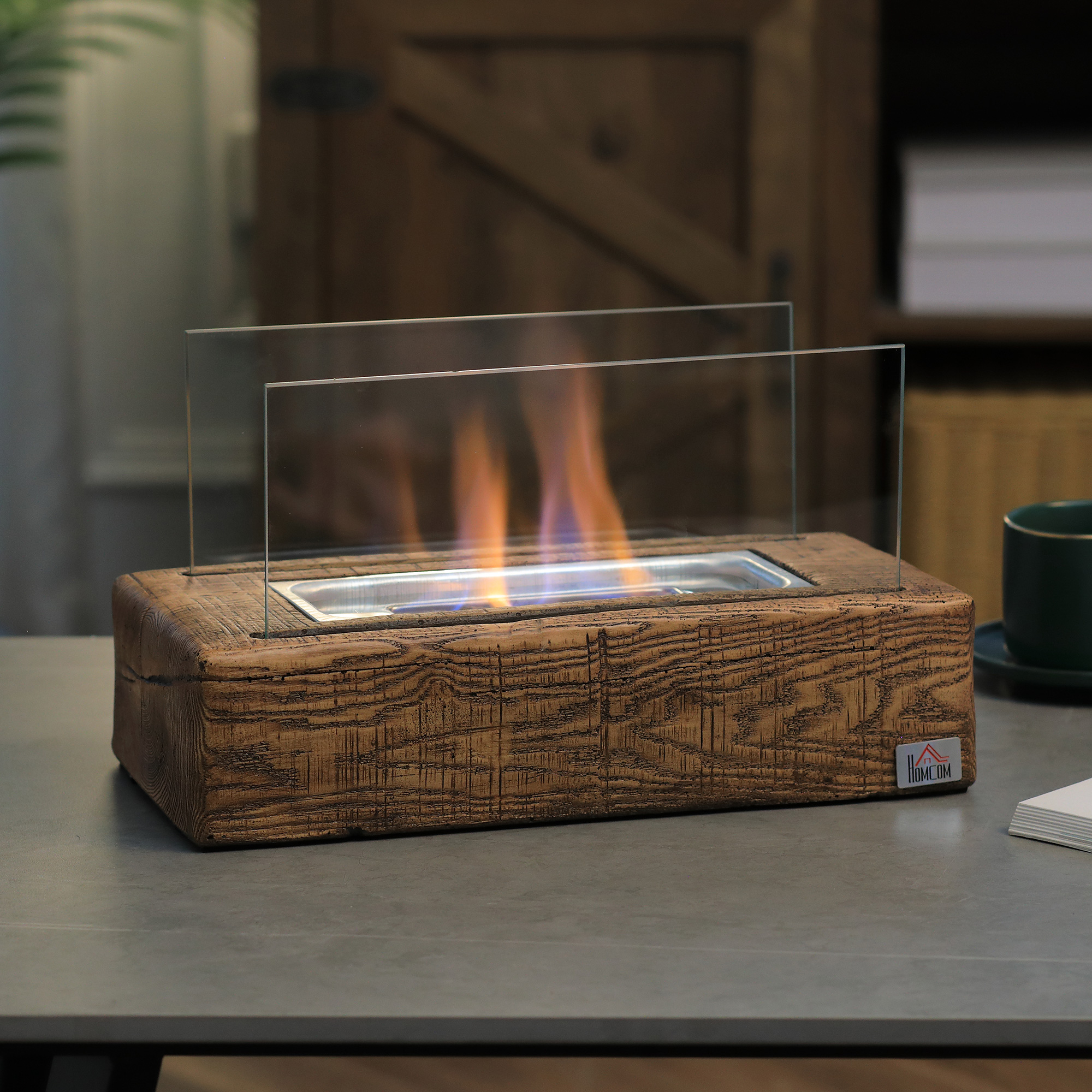 Lounge tafel met haard naar eigen idee? Prijs op aanvraag. - van den Adel | Meubels op maat