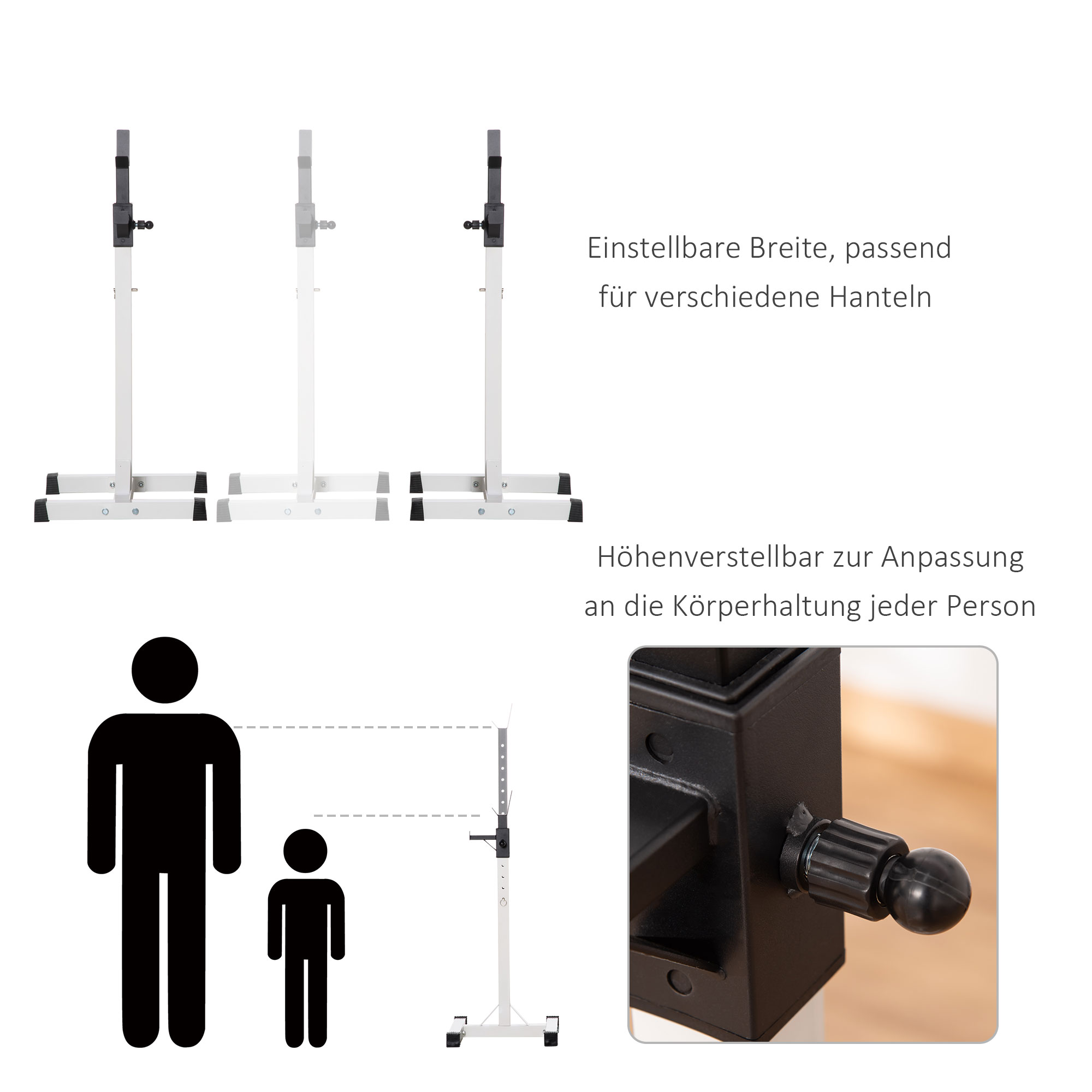 HOMCOM Dumbbell Stand, Multifunctional