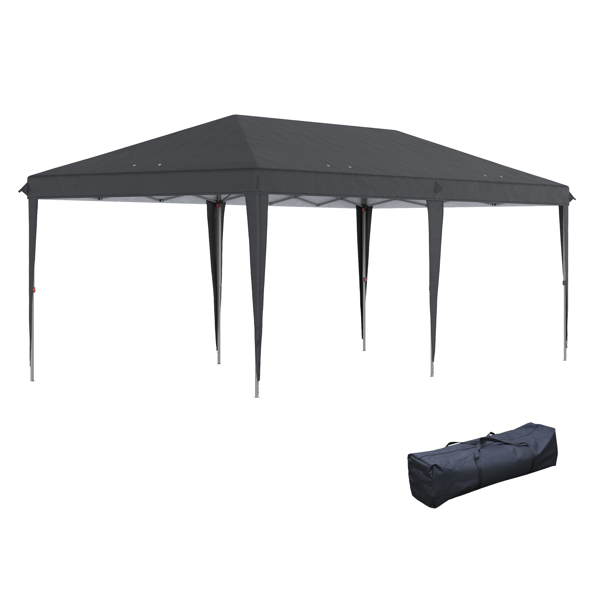 Outsunny 3 x 6 m Pop Up Gazebo, Foldable Canopy Tent, Height Adjustable