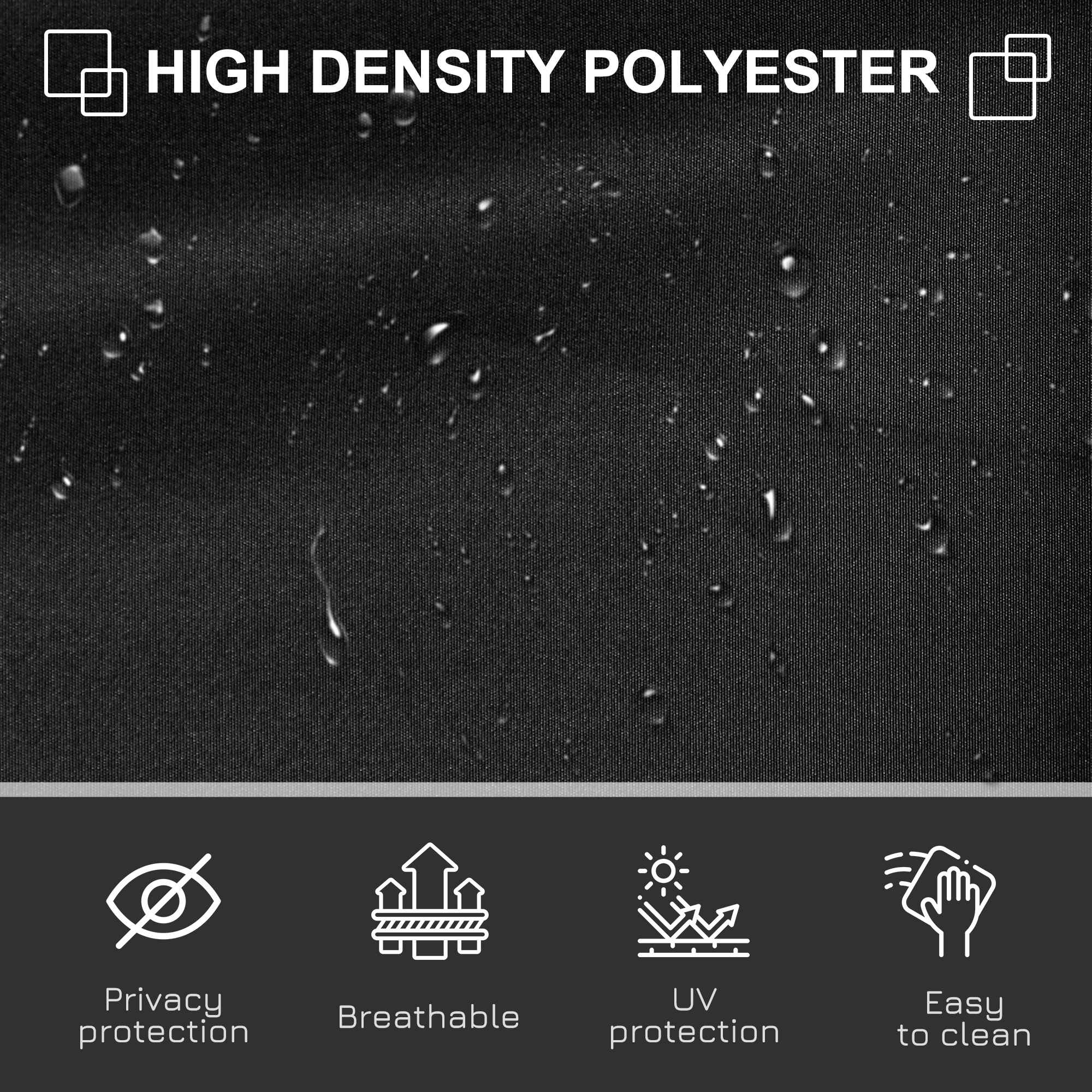 Outsunny Retractable Side Awning, Screen Fence for Patio Garden, Wall Balcony Screening Panel, Outdoor Privacy Divider, 3x1.6M, Black