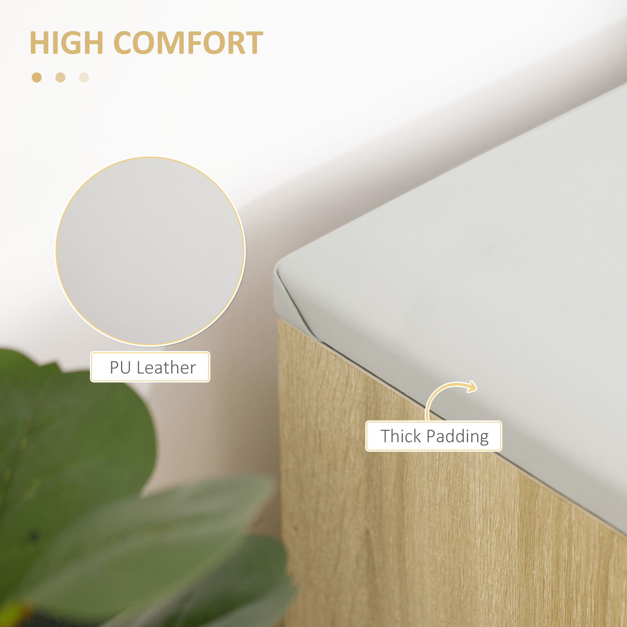 HOMCOM Shoe Storage Bench with Hidden Compartment, Padded Seat Footwear Organiser, Hallway Furniture, Oak Tone