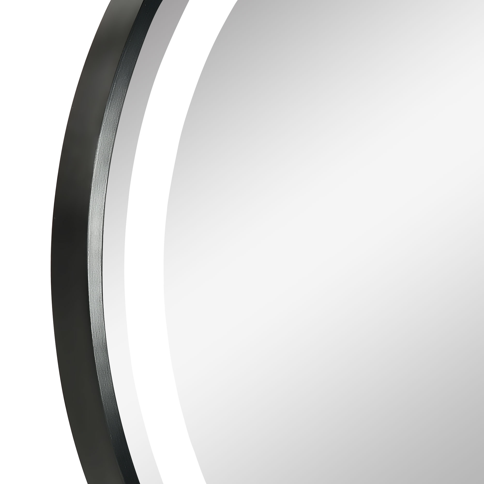 Kleankin LED Bathroom Mirror, Round, Dimmable, Wall-Mounted with 3 Temperature Colours, Memory Function, Hardwired.