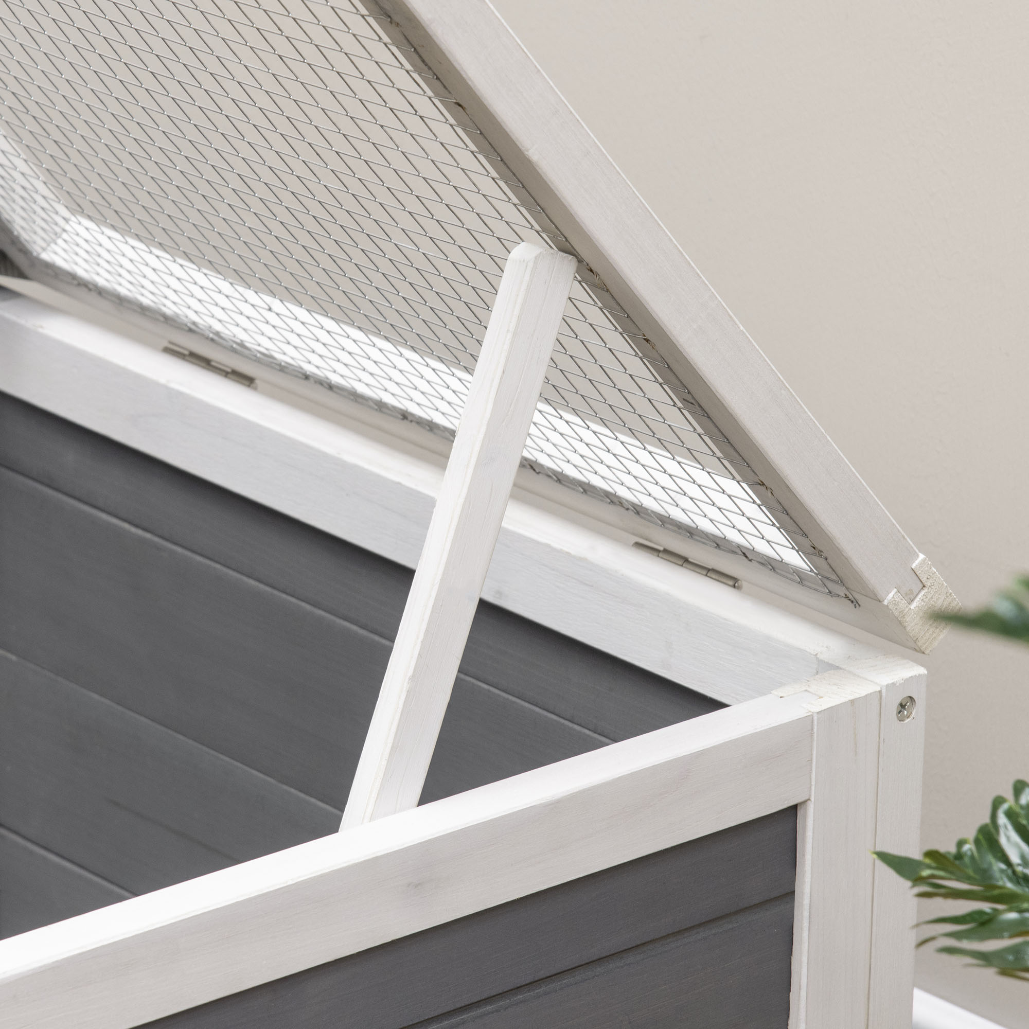 PawHut Wooden Tortoise House Small Pet Reptile with Hide Shelter Den and Run, Openable Top, Tray, Tortoise House Indoor/ Outdoor use