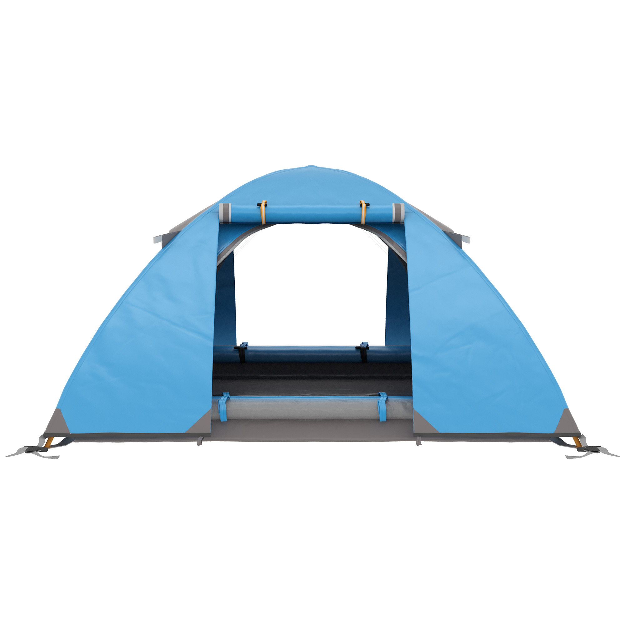 Outsunny - Tente de camping 3 personnes - portes zippées, poche