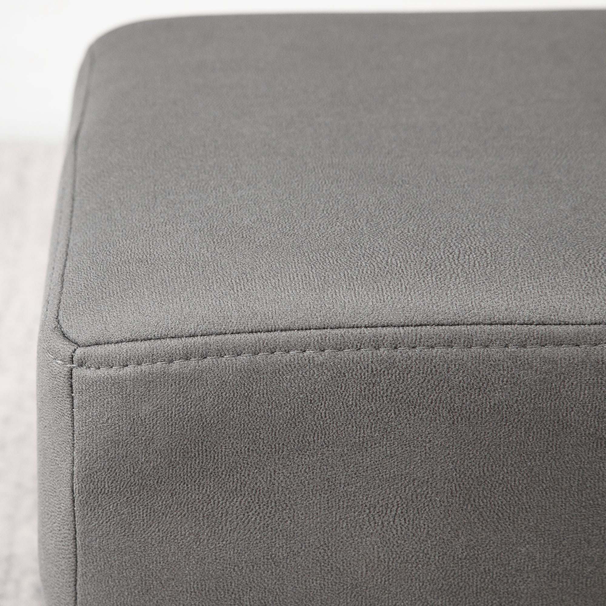 HOMCOM Compact Footstool, Small Foot Rest Chair with Legs for Home Office, 40 x 30 x 24cm, Grey