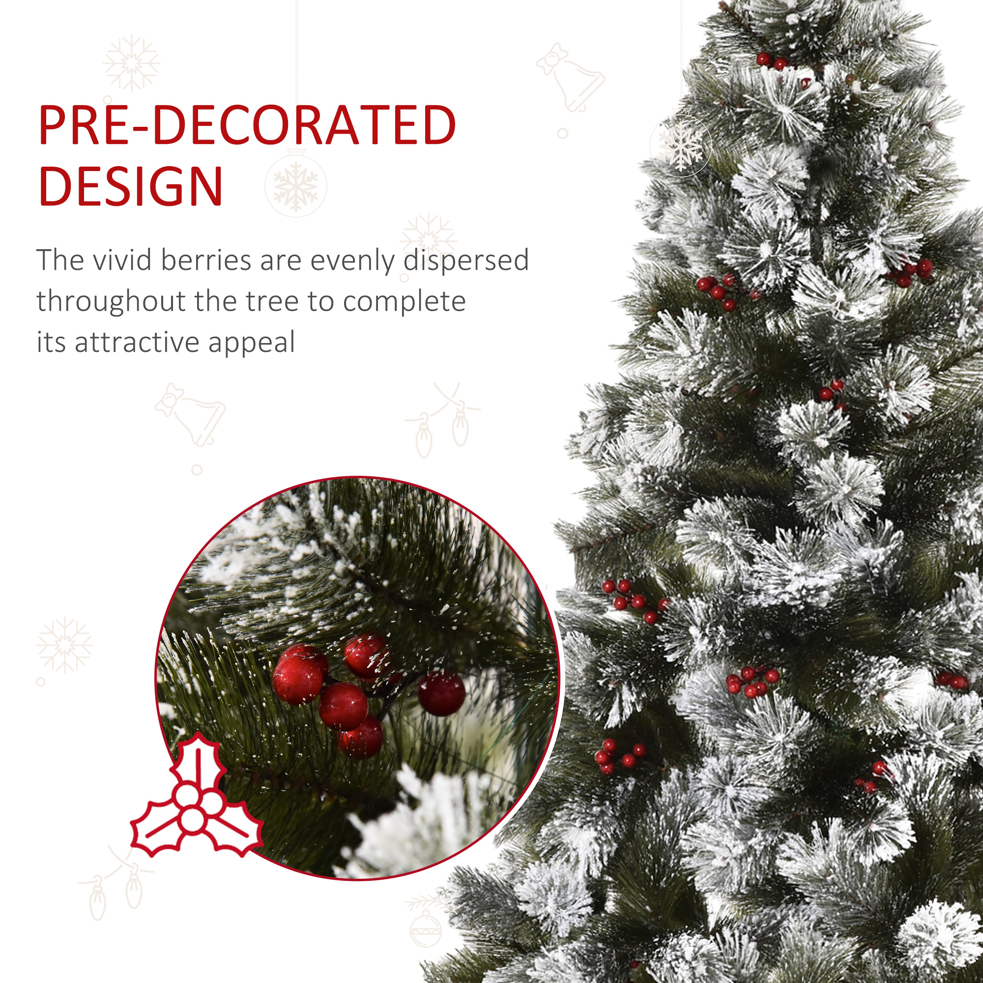 HOMCOM Christmas Tree, 150H cm-Green 