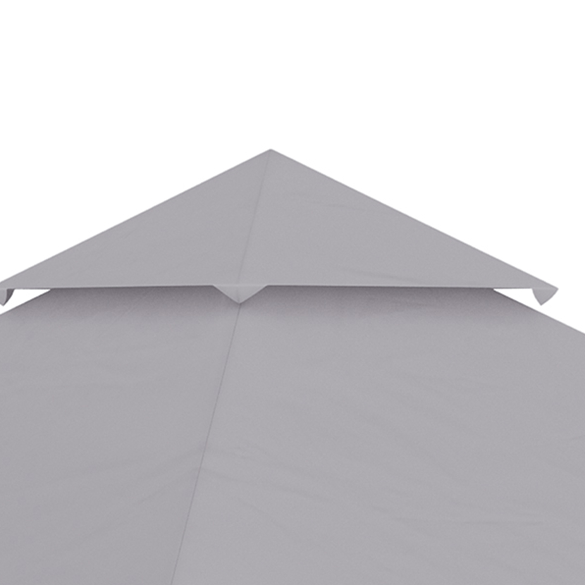 Outsunny Replacement Gazebo Canopy Cover 3x3m, Dual-Tier Roof, Durable Light Grey Fabric, Weather-Resistant, Perfect for Outdoor Events