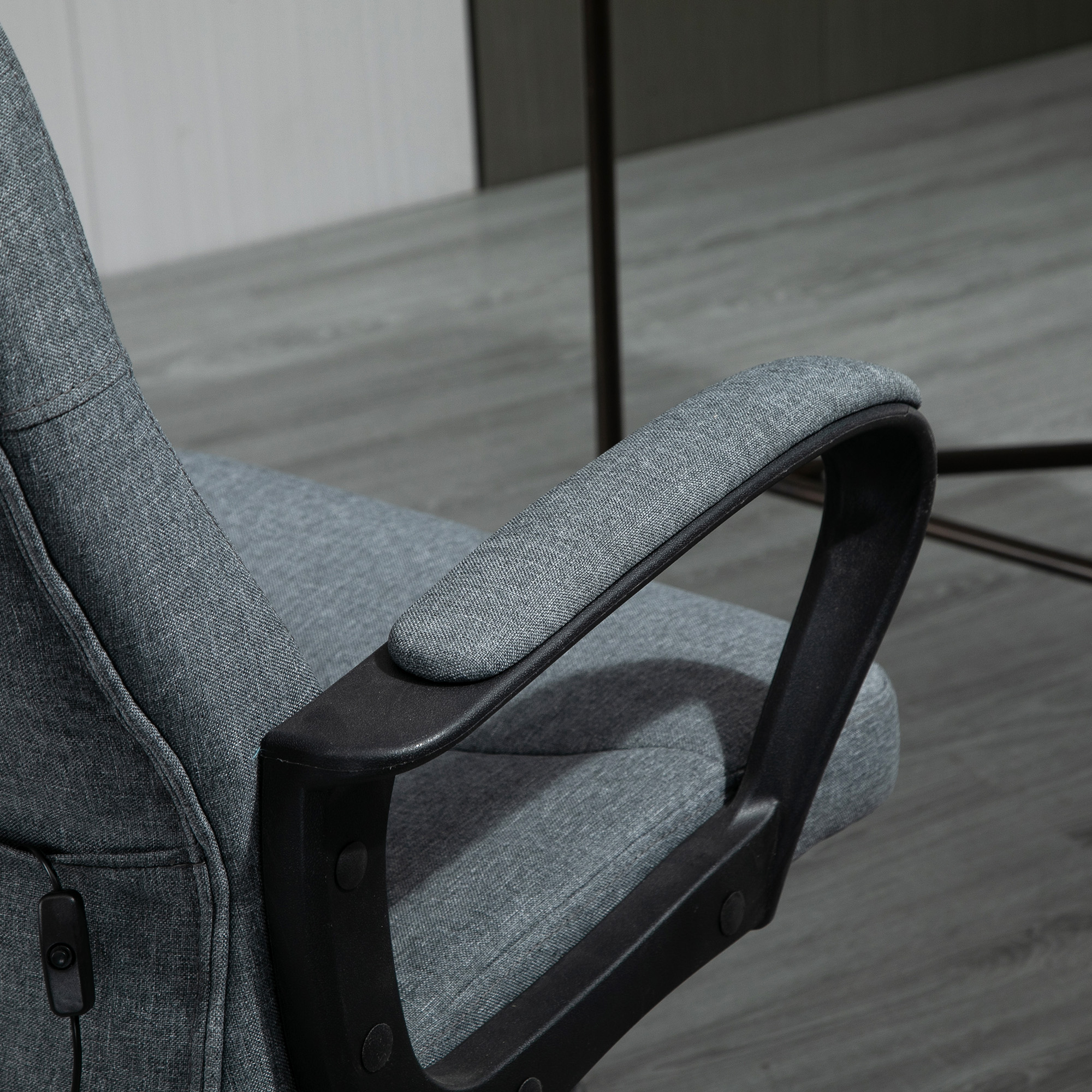 Vinsetto Ergonomic High Back Office Chair with Massage Lumbar Support, Adjustable Height, 360Â° Swivel, Grey