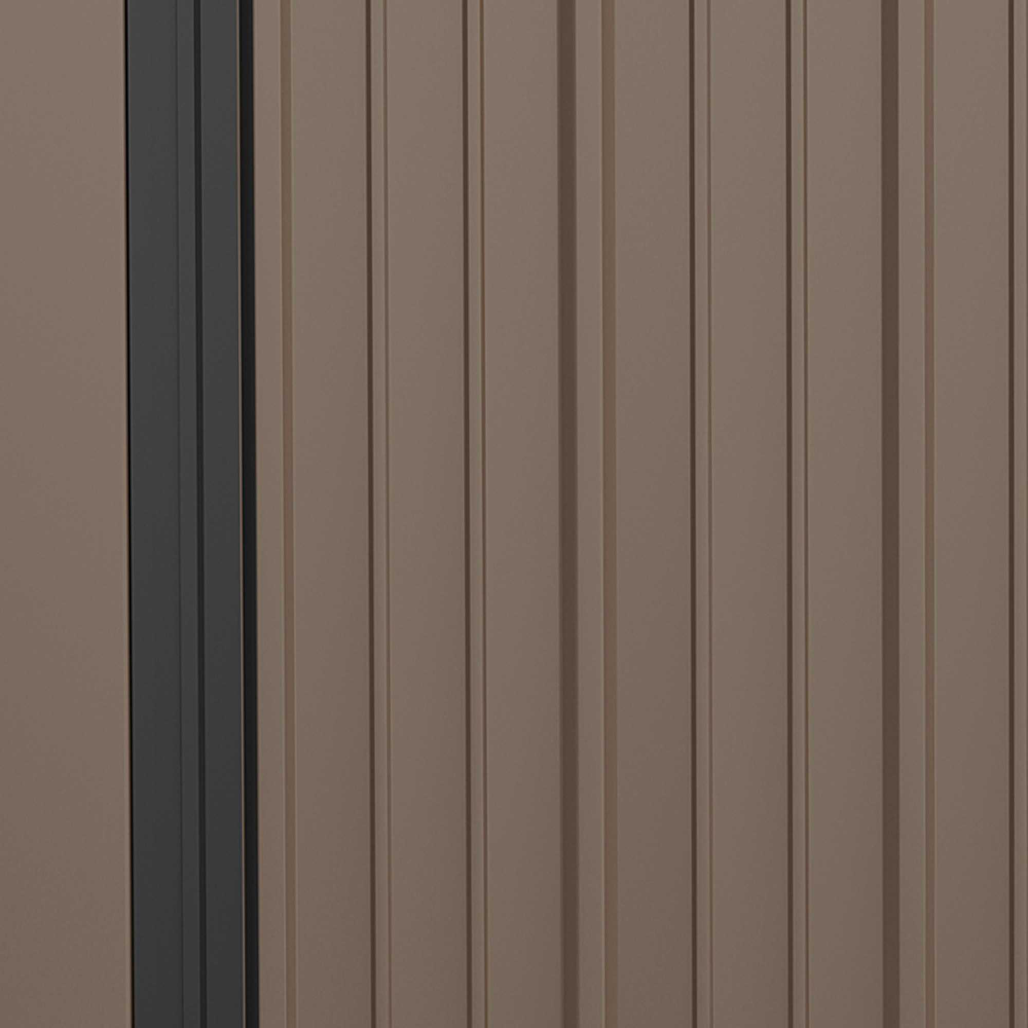 Outsunny 5 x 3 ft Metal Garden Storage Shed Patio Corrugated Steel Roofed Tool Shed with Single Lockable Door, Brown