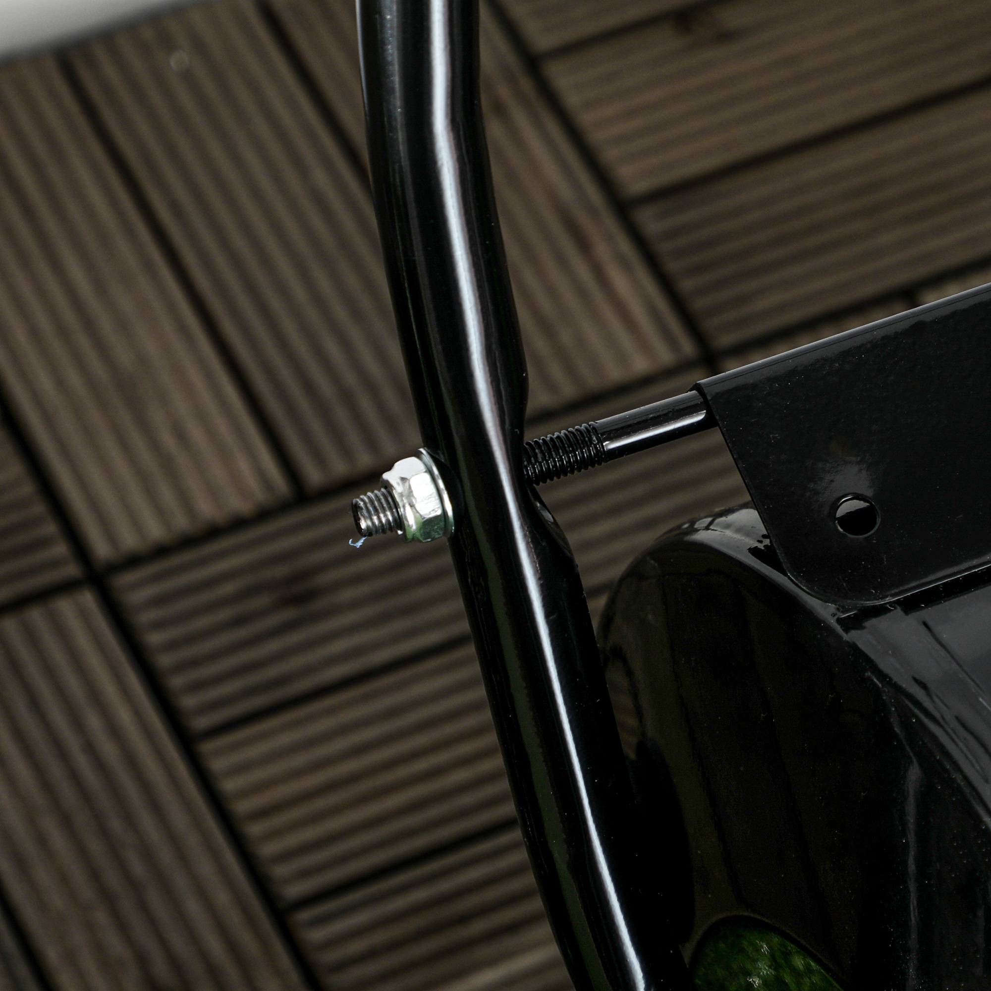 DURHAND 38L Heavy Duty Water or Sand Filled Garden Steel Lawn Roller Drum Î¦50cm Black