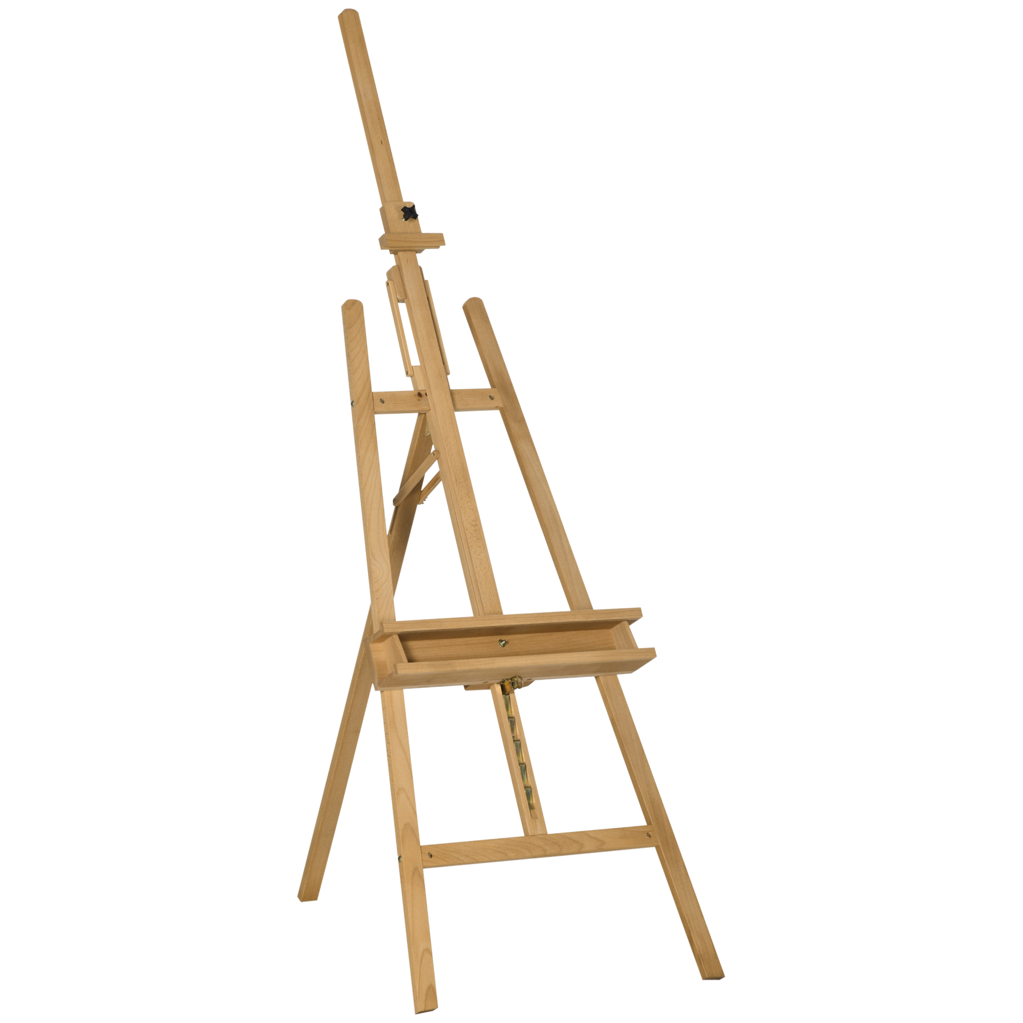 Cavalletto In Legno Di Faggio INNSPIRO – Pieghevole, Altezza Max 181 Cm, Regolabile, Per Pittura Da Studio O Esterno