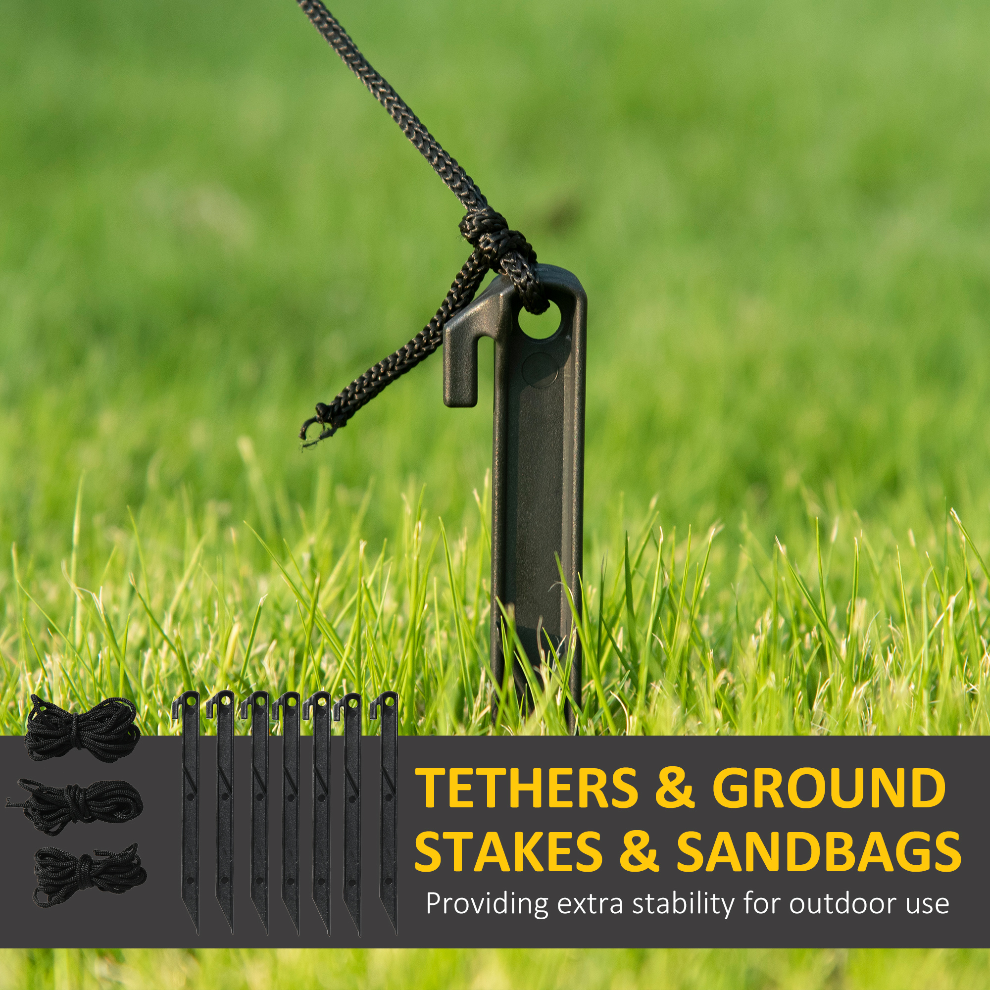 Outsunny Next Day Delivery 10ft Inflatable Halloween Skinny Ghost in a Tall Hat, Blow-Up Outdoor LED Display