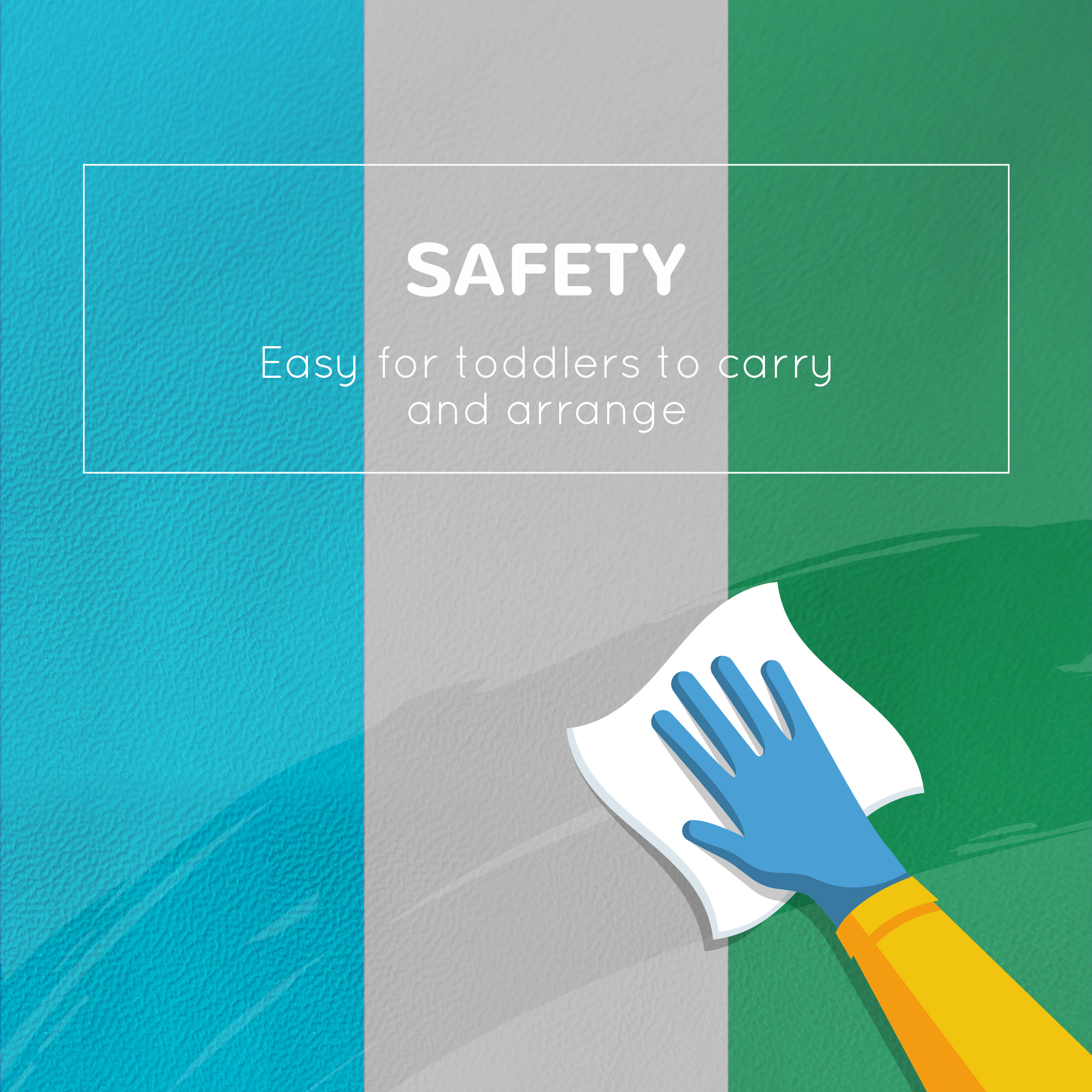 HOMCOM 5-Piece Kids Climb & Crawl Soft Playset, Durable PU Foam Activity Blocks, Blue/Green