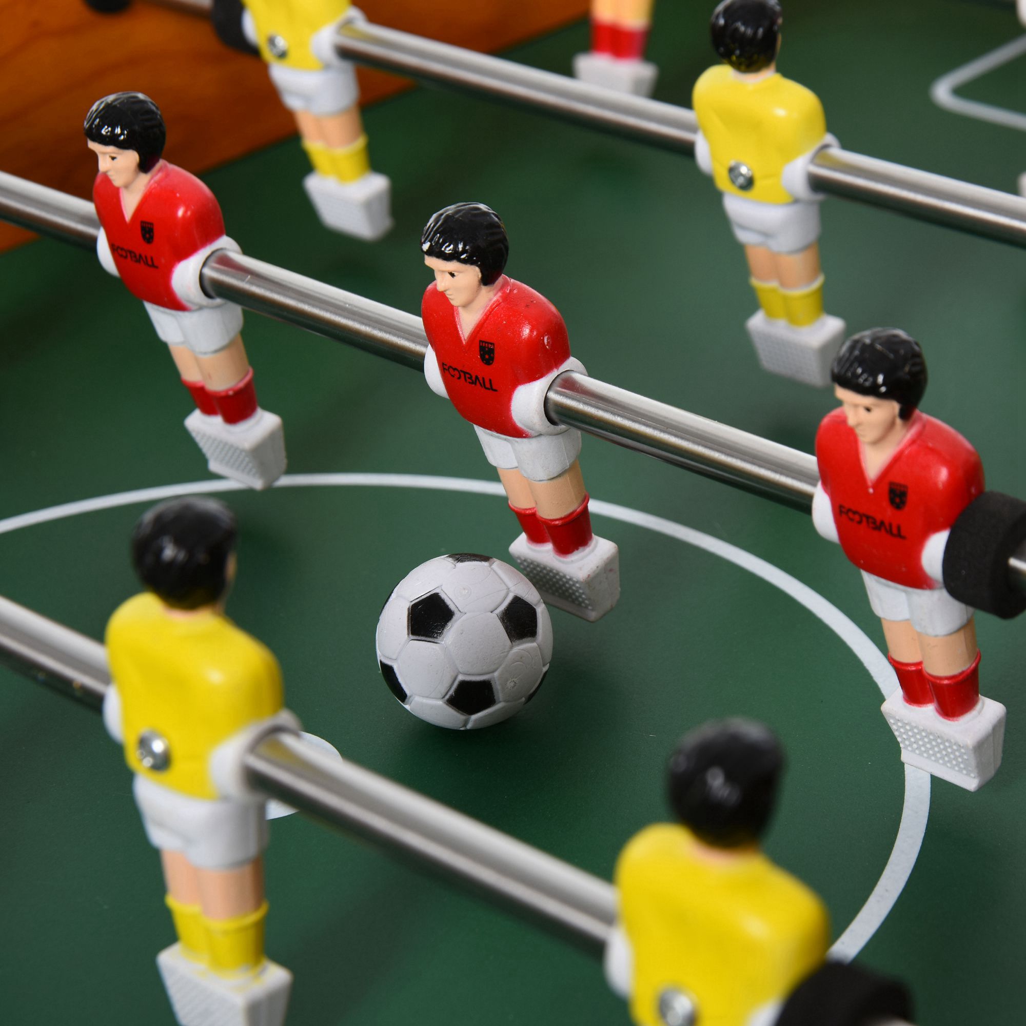 HOMCOM Soozier Foosball Table Heavy Duty  84.5cm for Arcades, Pub, Game Room, 8 Rods, 2 Balls