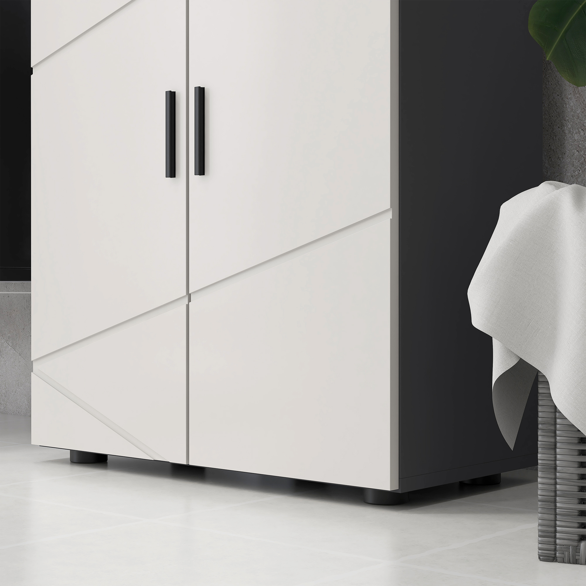 Kleankin Bathroom Storage Cabinet, Compact 2-Door Cupboard with Adjustable Shelves & Soft Close, Grey