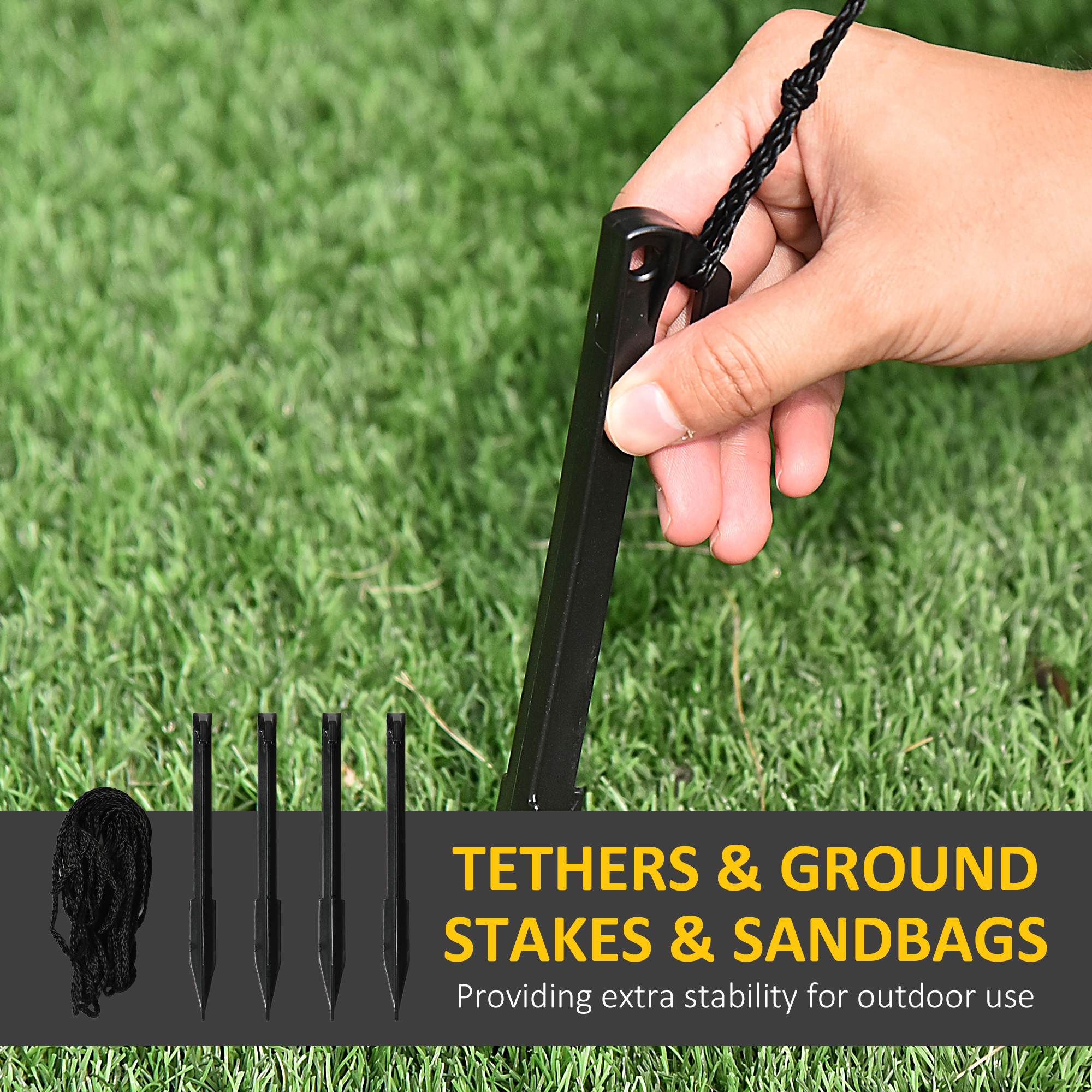 HOMCOM 8.5ft Inflatable Halloween Skeleton Pumpkin Ghost and White Ghost with Three Pumpkins, Blow-Up Outdoor LED Display for Garden, Party, Holiday