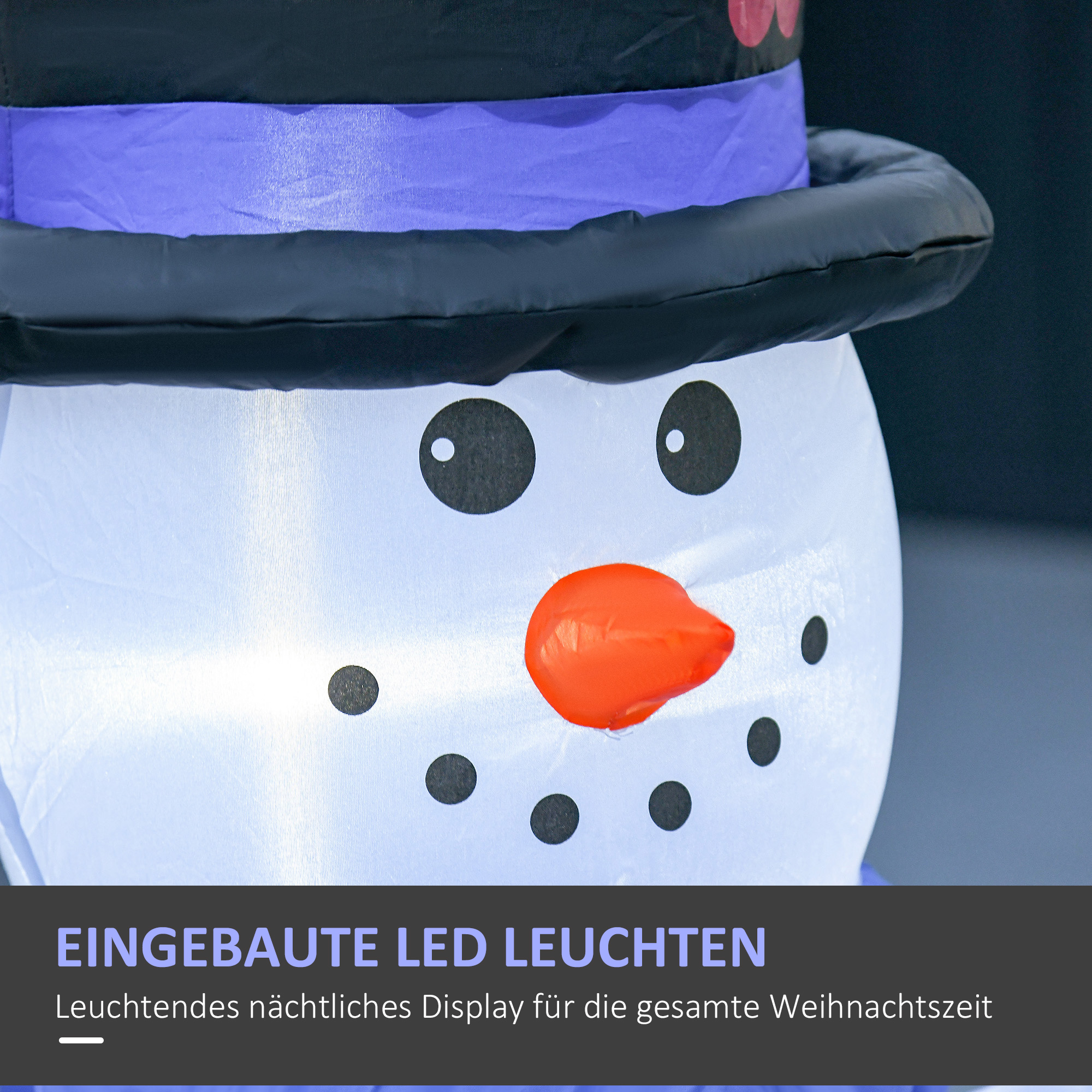 Lumememme jõulukaunistus, LED-tuled, 1,8 m, puhuriga, isetäituv