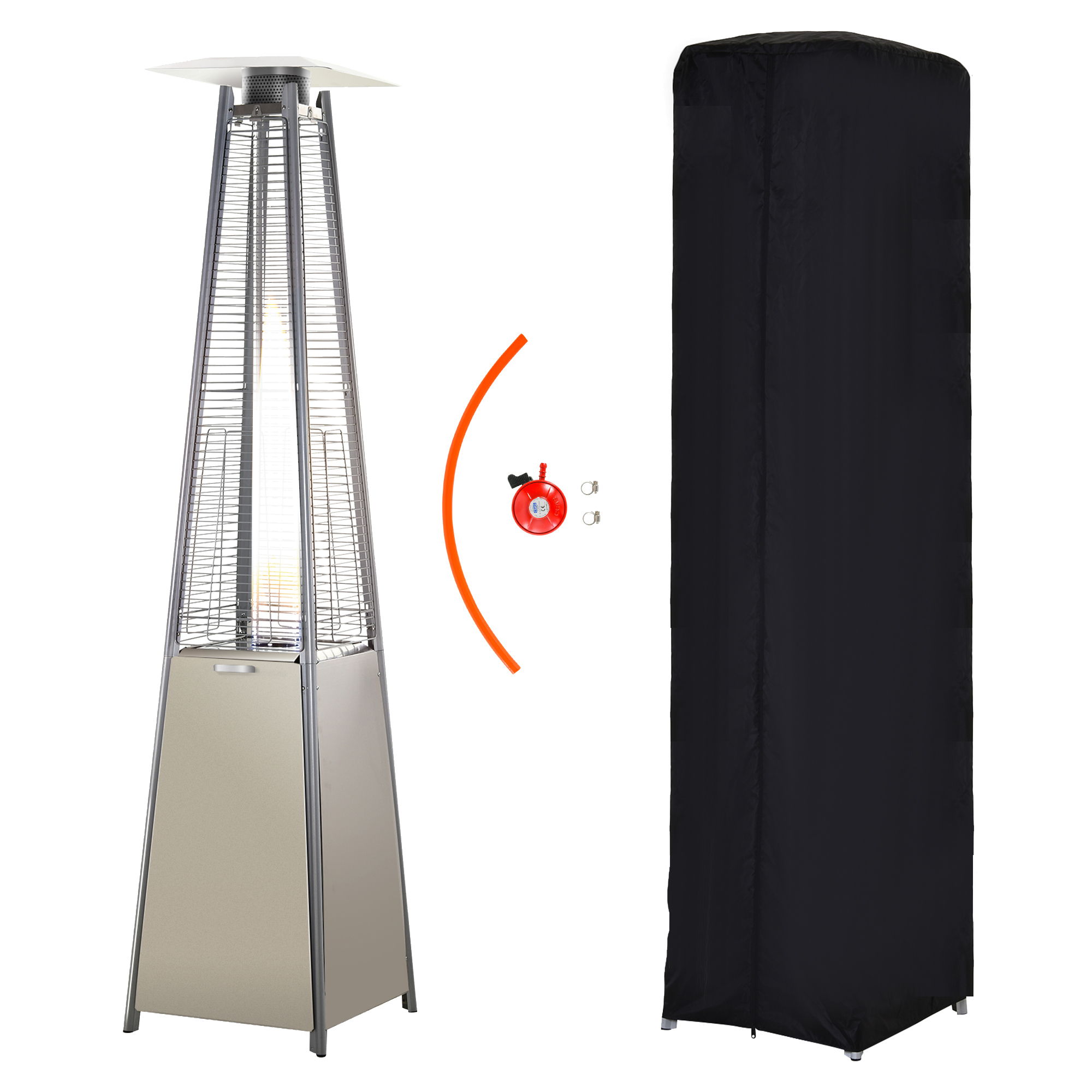 Outsunny Pyramid Patio Heater,18.2x13.4H cmStainless Steel Aosom Ireland