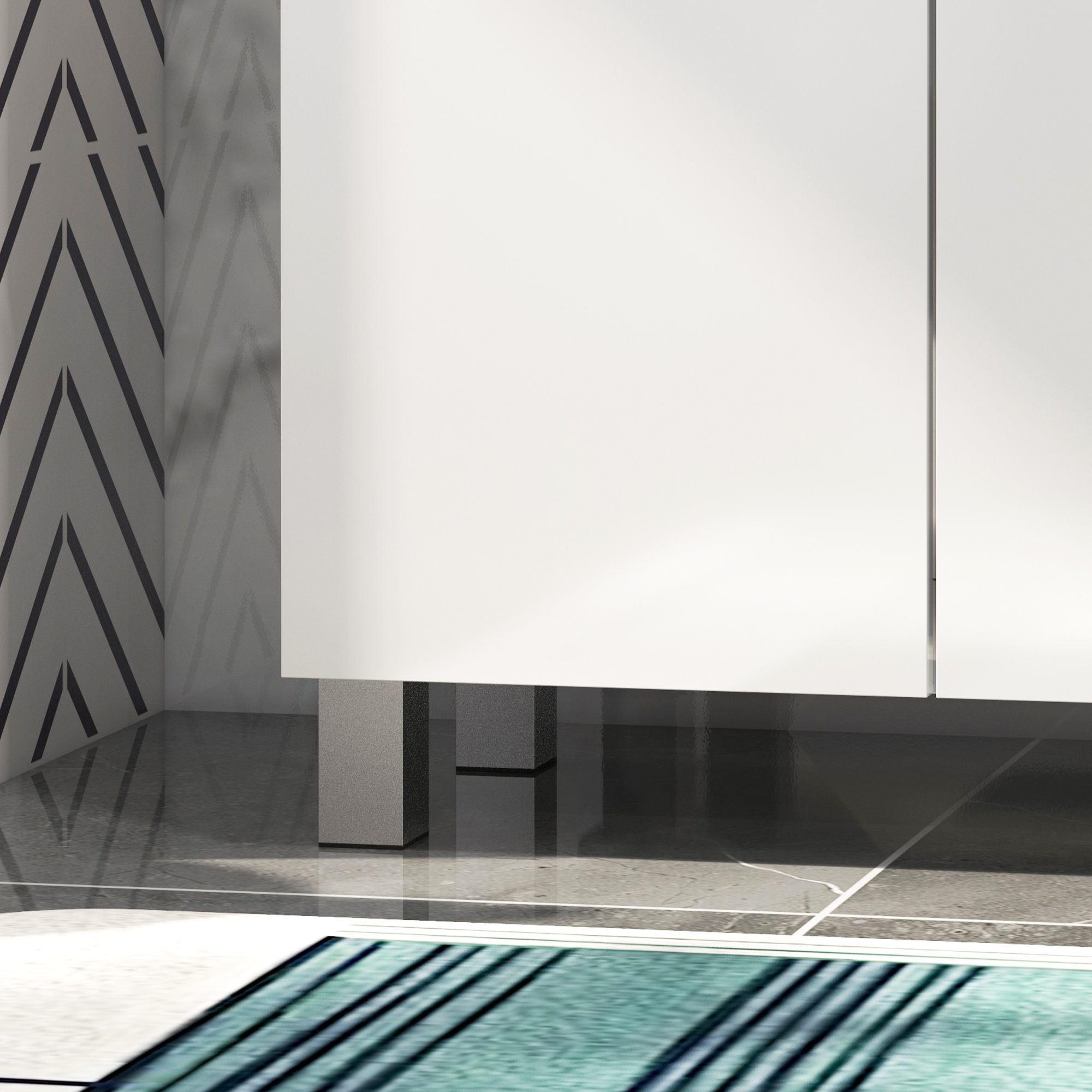 Kleankin Freestanding High Gloss Bathroom Cabinet, Storage Cupboard with Drawer and Adjustable Shelf, White