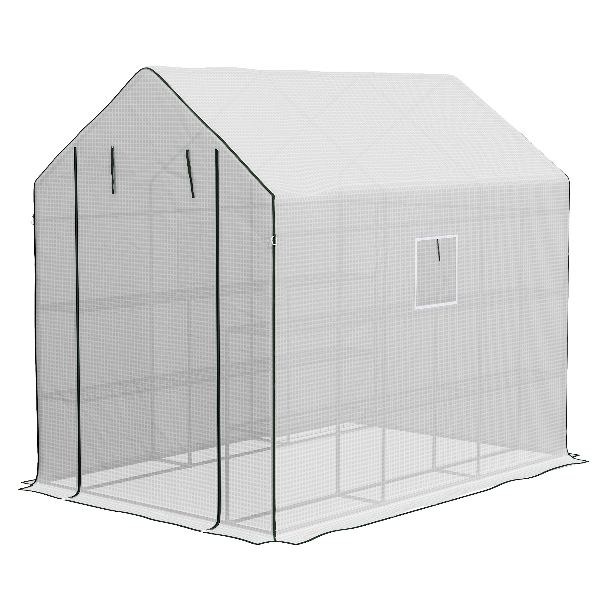 Outsunny Walk in Greenhouse With 3 Tier Shelves Outdoor Green House Outsunny Walk in Greenhouse With 3 Tier Shelves Outdoor Green House
