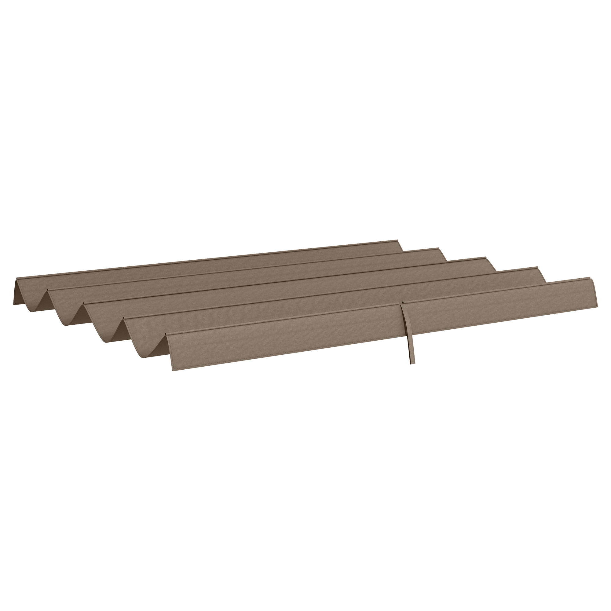 Outsunny Pergola Roof, Retractable Sun Shade Cover for 3 x 2.15m Pergola, UV30+ Protected, Coffee