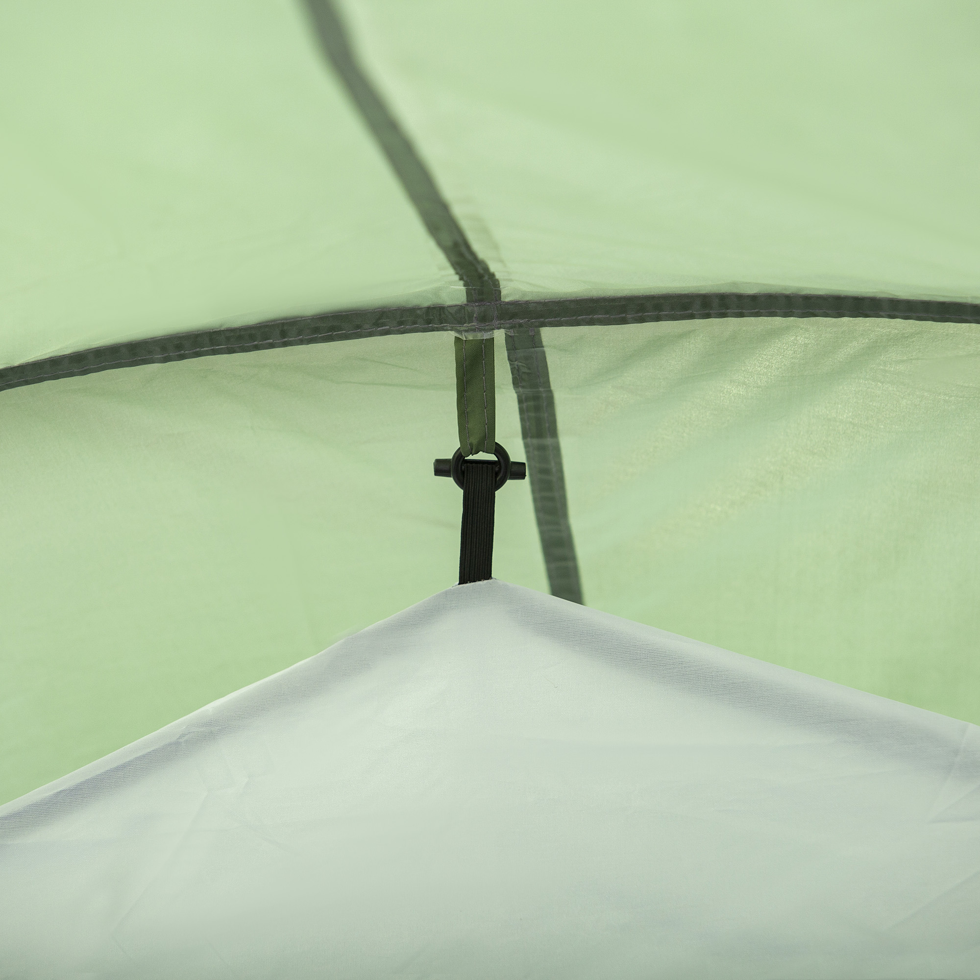 Outsunny Tunnel Tent, 2-3 Person Camping Tent with Sewn-in Groundsheet, Air Vents, Rainfly, 2000mm Water Column, Green