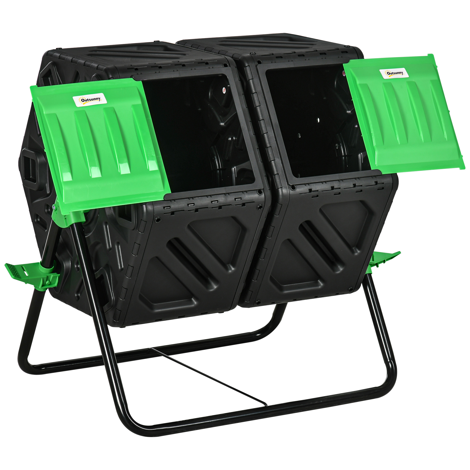 Outsunny Compostor Giratório de 130L Recipiente de Compostagem de ...