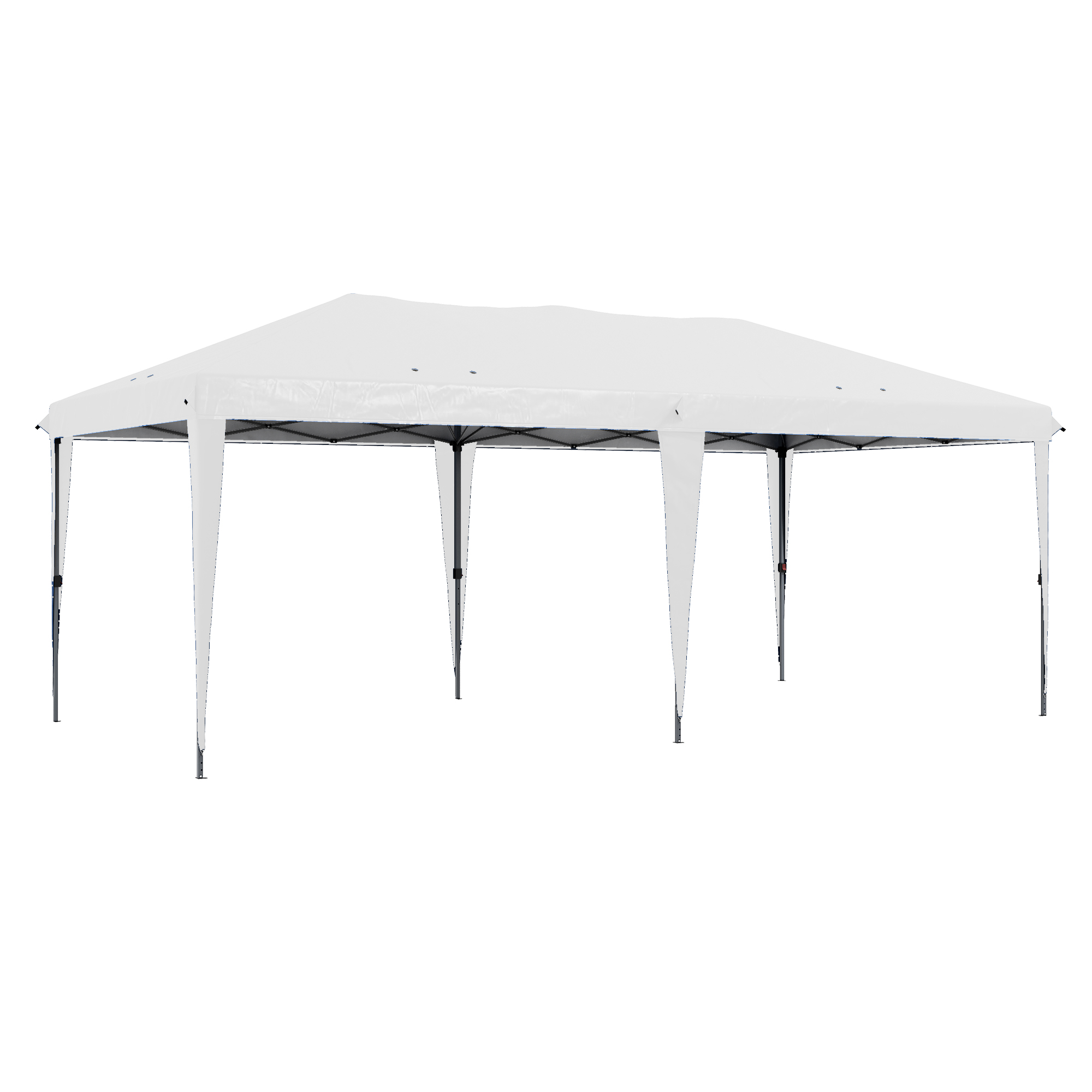 Outsunny Gartenpavillon Pop-Up – 3x3 M, Mit Seitenwänden & Fenstern, UV-Schutz, Inkl. Transporttasche