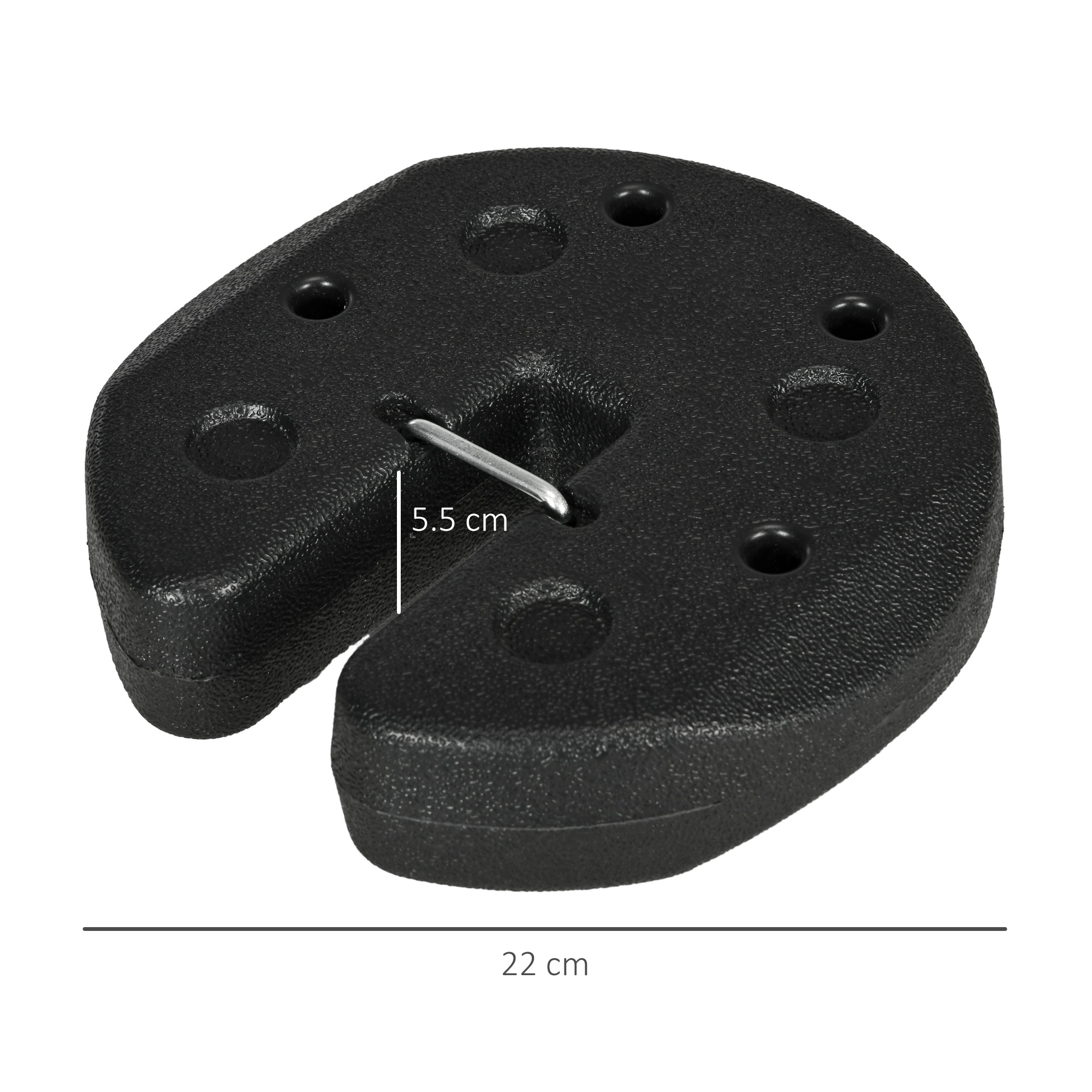 Outsunny Gazebo Leg Weights Set of 4, 12KG Weights with Reinforce Pins & Carry Belt for Canopies Marquees Tents