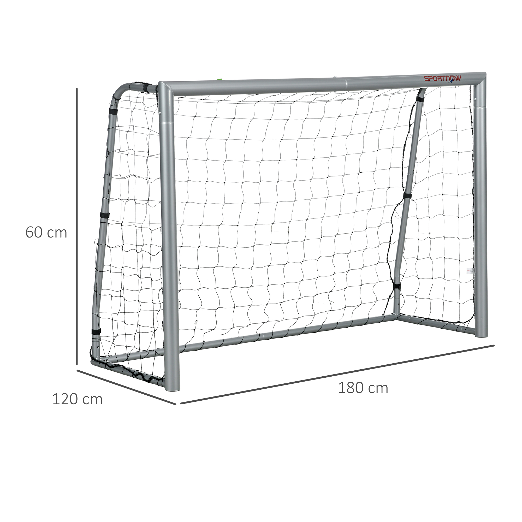 SPORTNOW Quick Setup Football Goal, 6ft x 2ft Net for Garden with Ground Stakes, Durable Outdoor Sport Equipment.