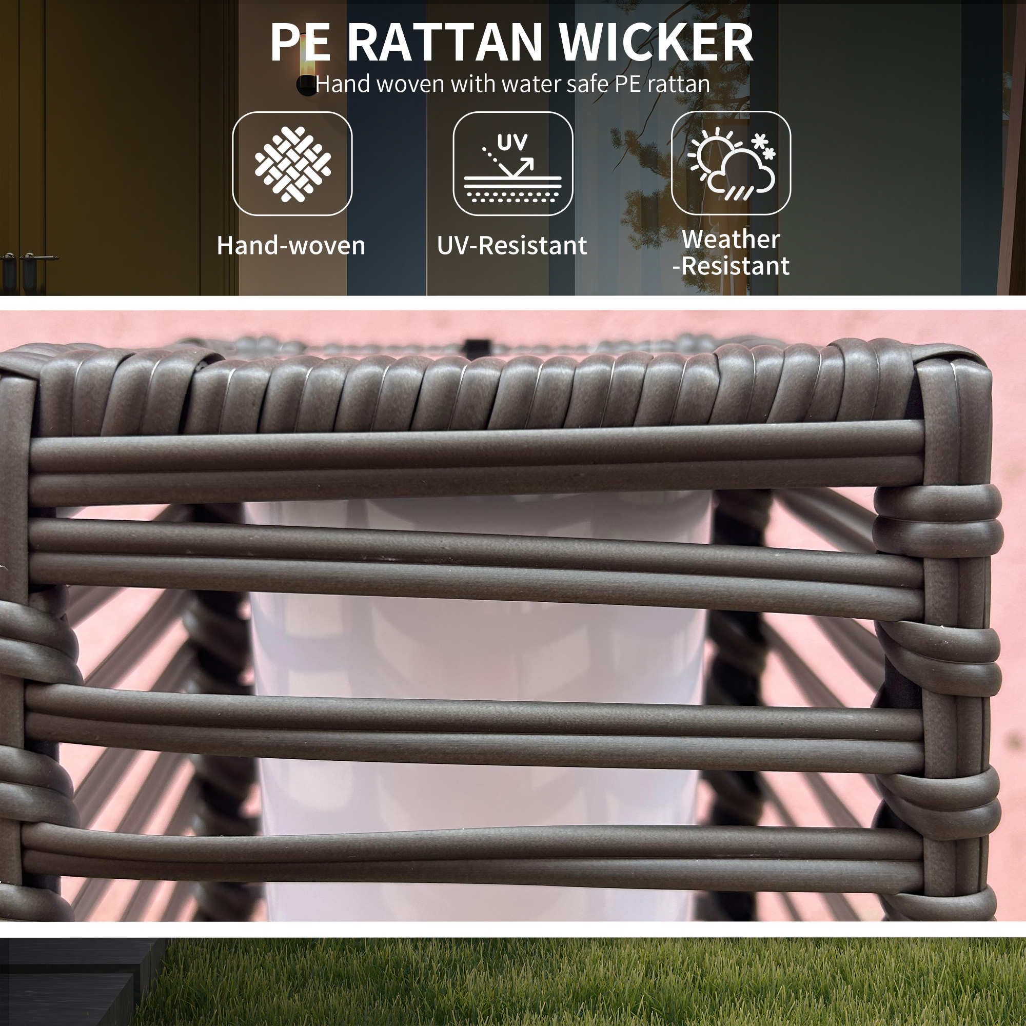 Outsunny Solar Powered Floor Lamp, LED Outdoor Garden Lantern, Pathway Light, Decorative Lighting with Auto On/Off, Grey