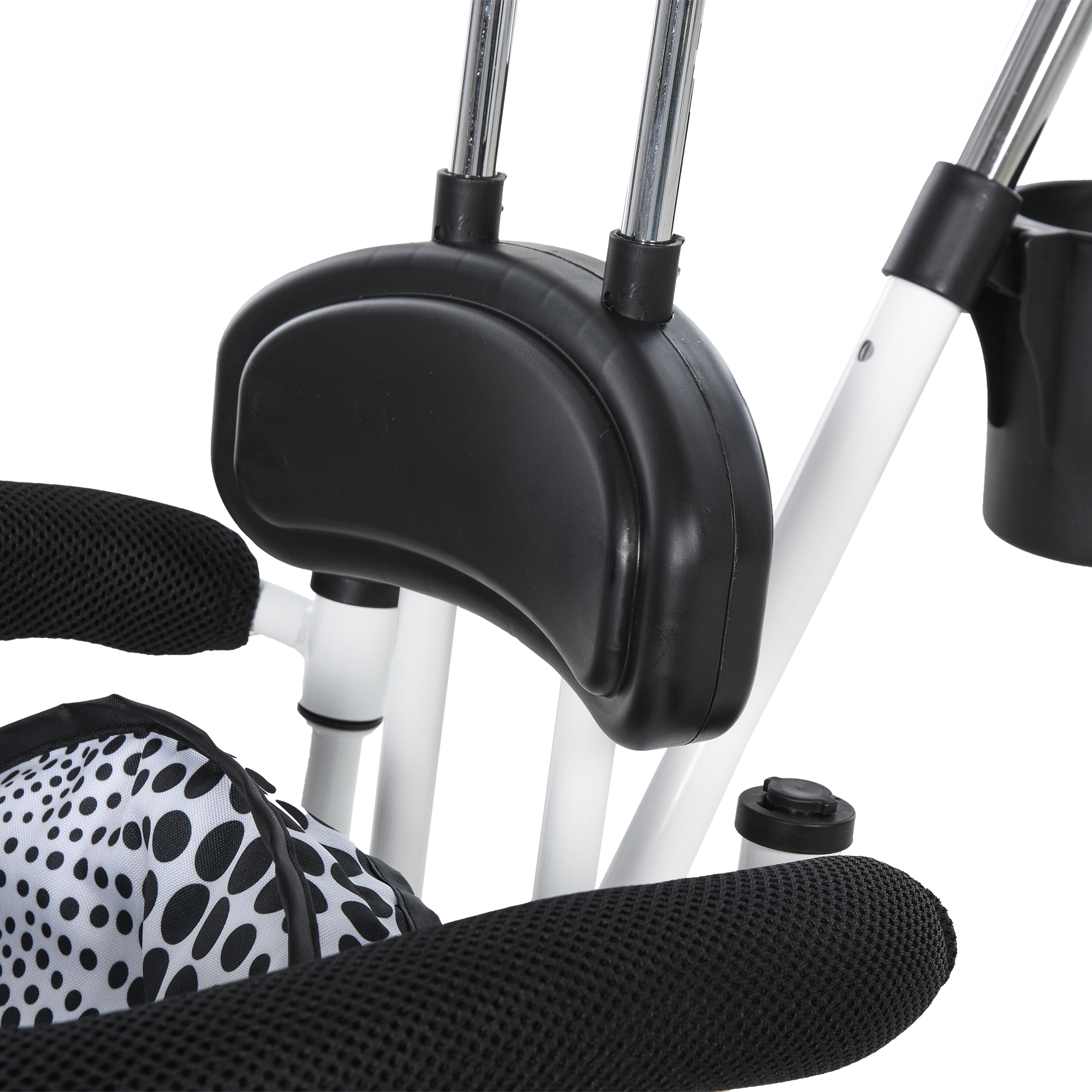 HOMCOM Baby Tricycle W/Handle-White/Black