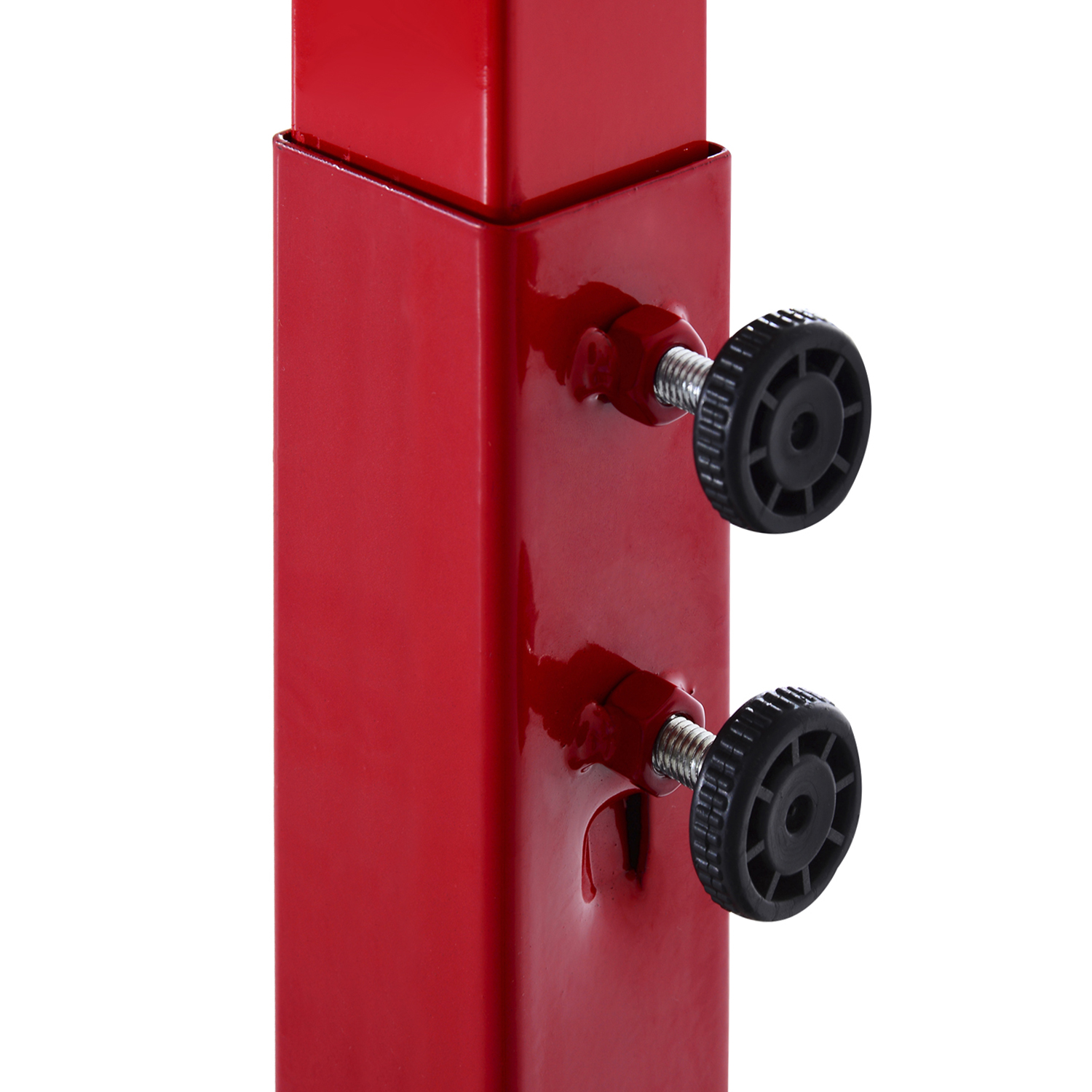 HOMCOM Steel Basketball Stand Height Adjustable Hoop Backboard Red