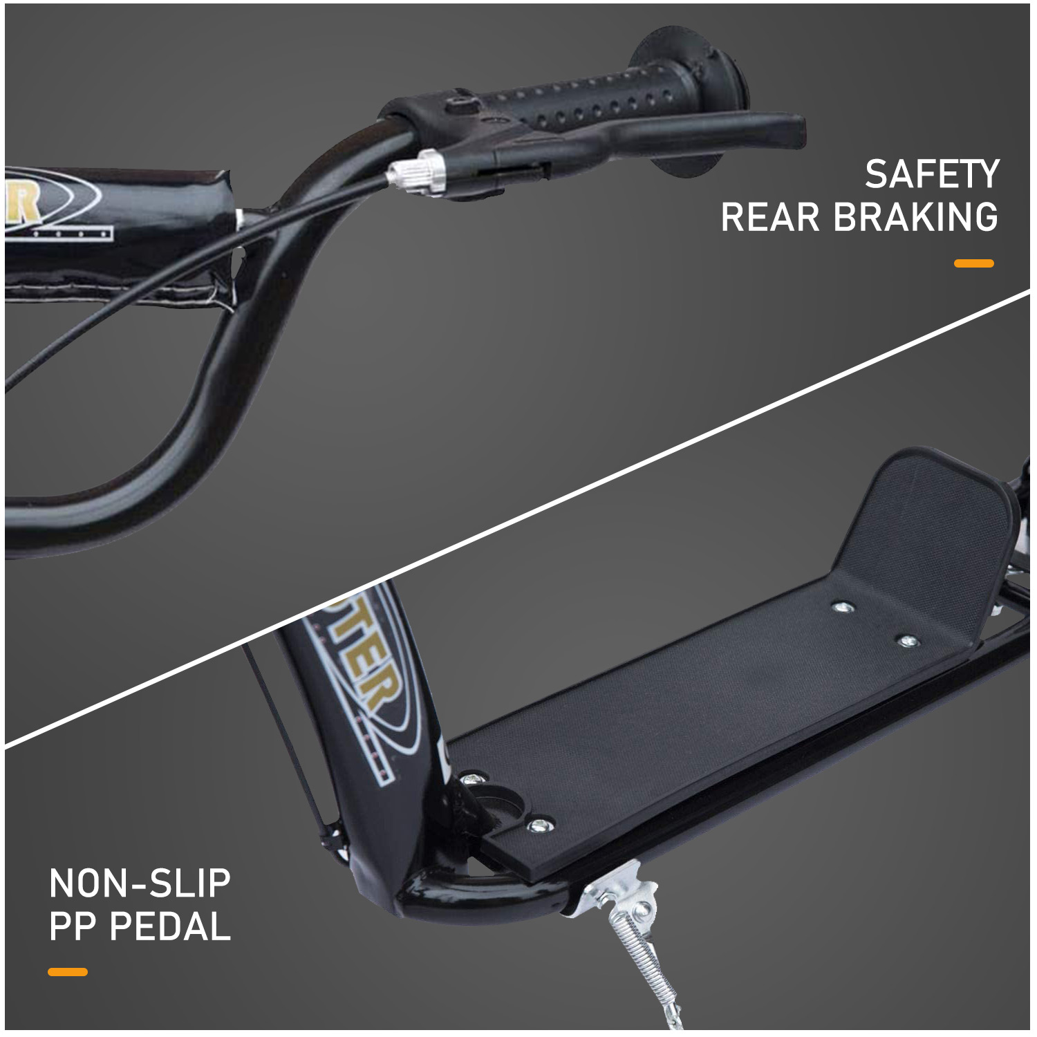 HOMCOM 12" Tyres Scooter-Black