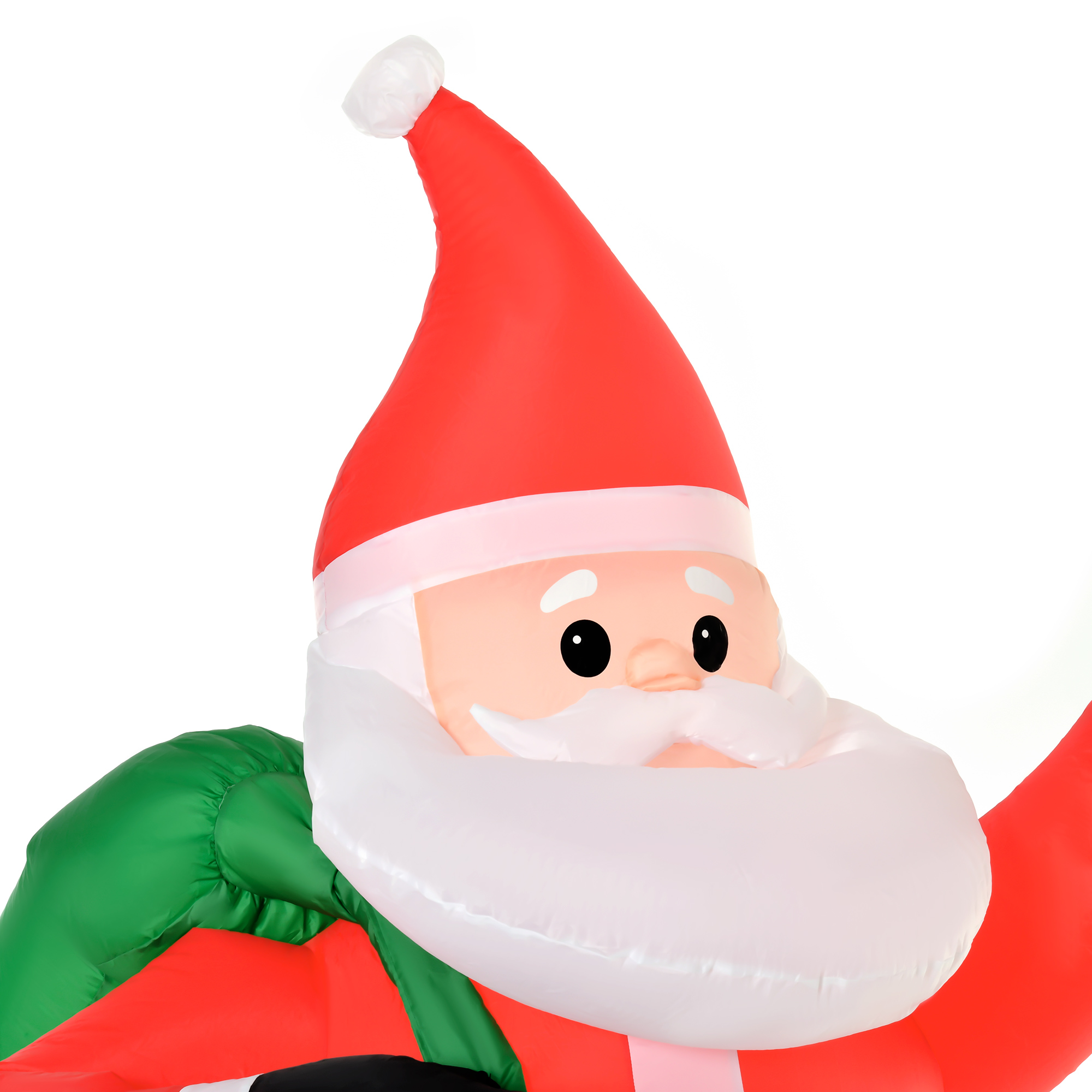 HOMCOM 2.4m Christmas Inflatable Santa Holiday Yard Decoration with LED Lights, Indoor Outdoor Lawn Blow Up Decor