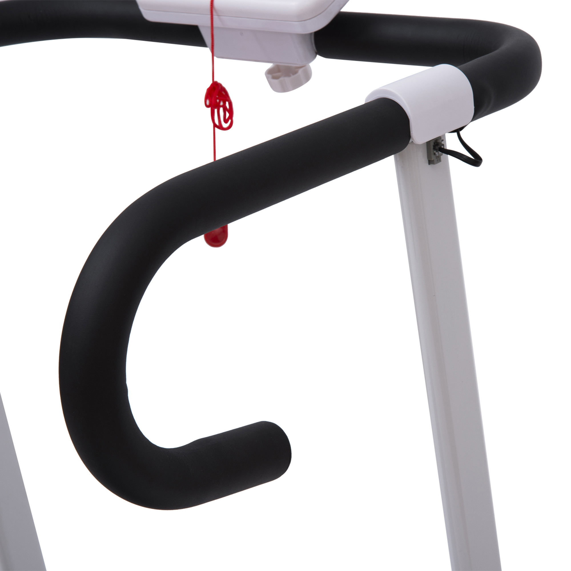 HOMCOM Steel Folding Motorized Home Treadmill w/ LCD Monitor White