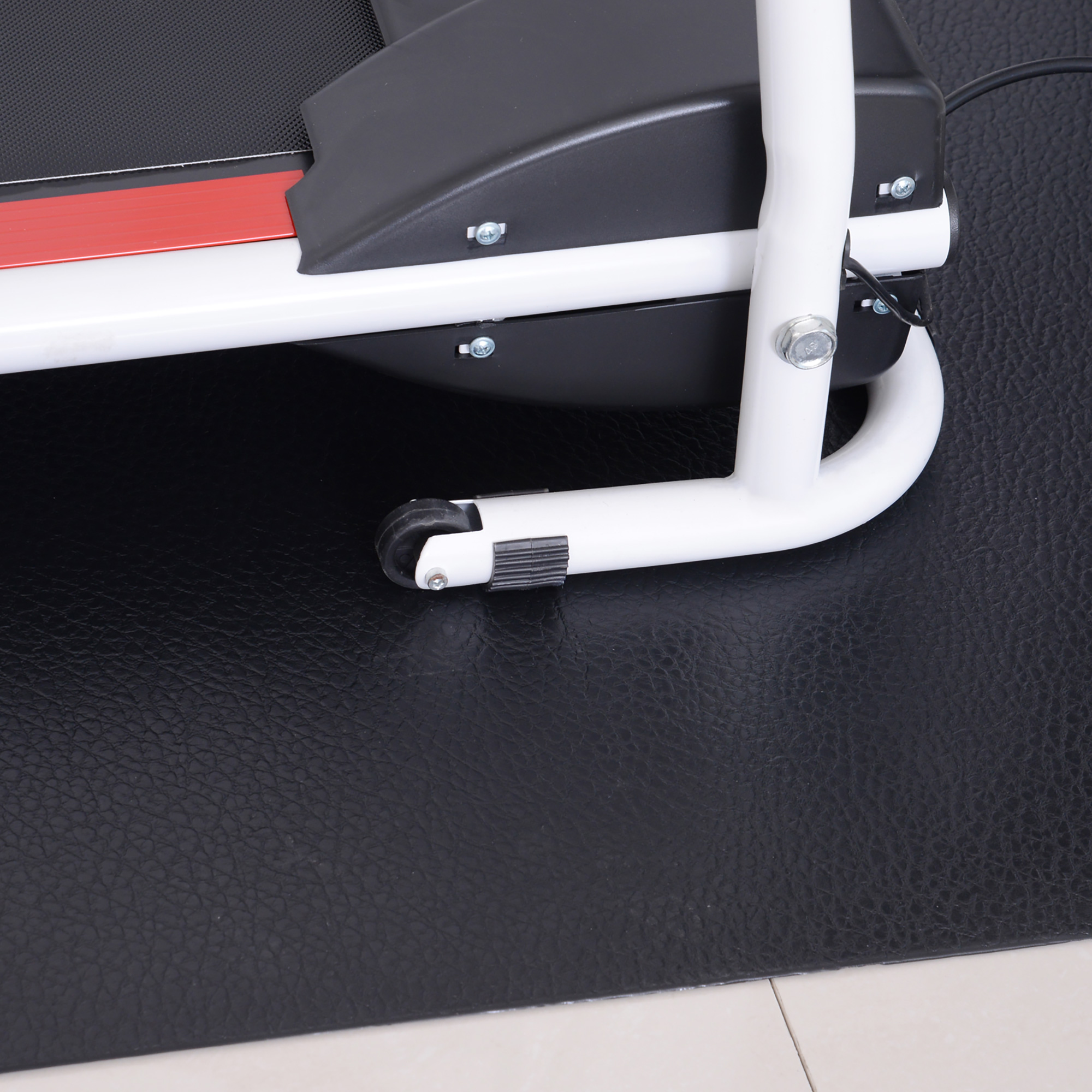 HOMCOM Equipment Mat for Gym Fitness, Thick Non-Slip Floor Protector for Treadmill, Exercise Bike 