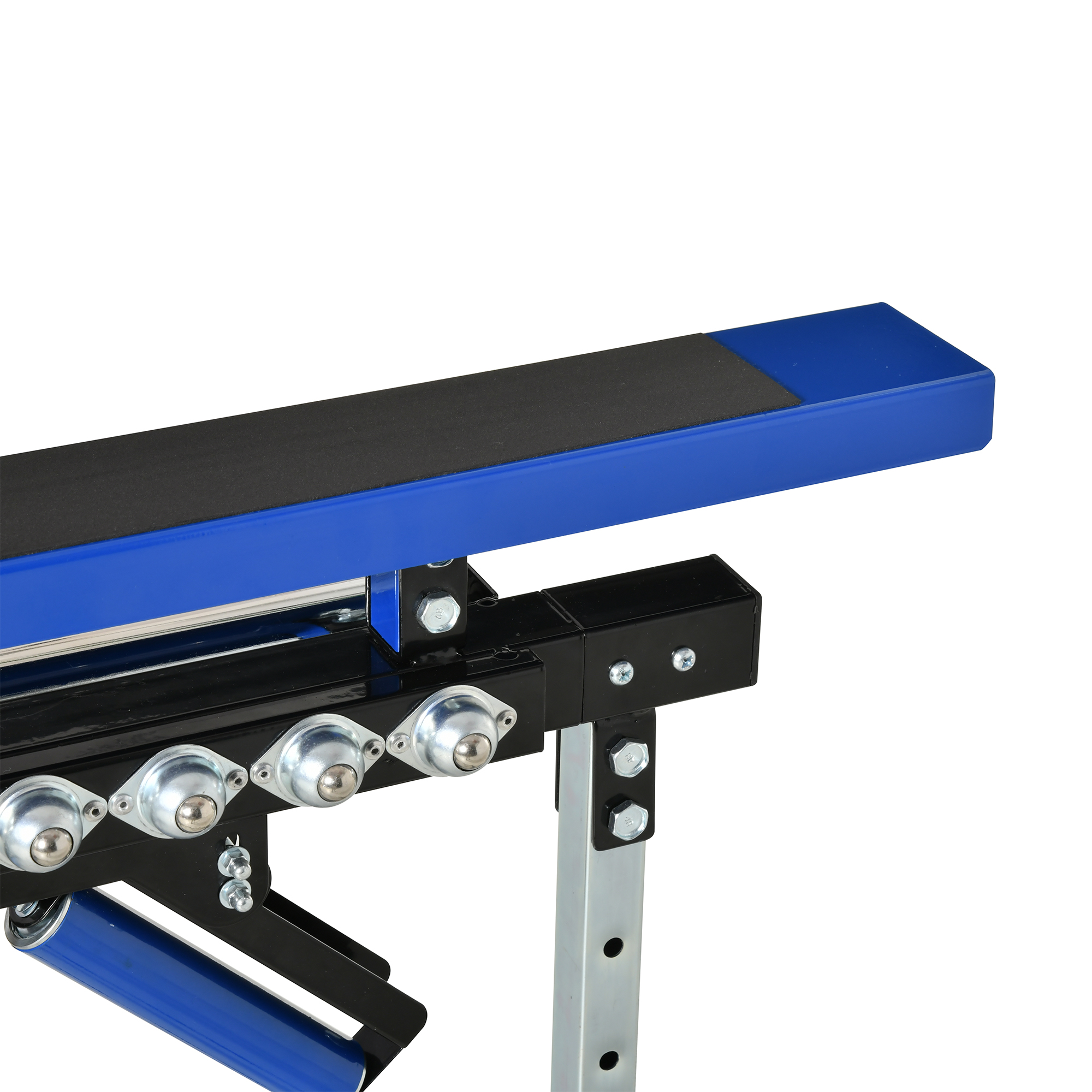 HOMCOM Multi-Function 4 in 1 Workbench Work Table, Ball Support Stand and Roller Trestle, Height Adjustable, Steel Frame
