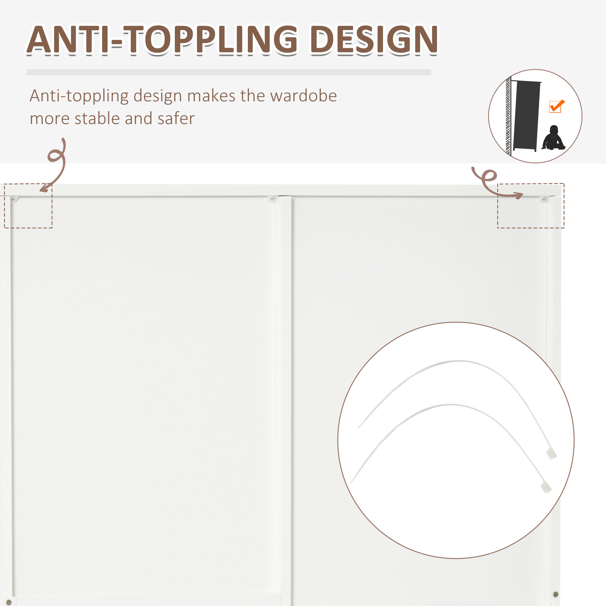 HOMCOM Mirror Wardrobe with 2 Doors, Adjustable Shelf, 3 Drawers, Home Storage, 80W x 50D x 180H cm, White