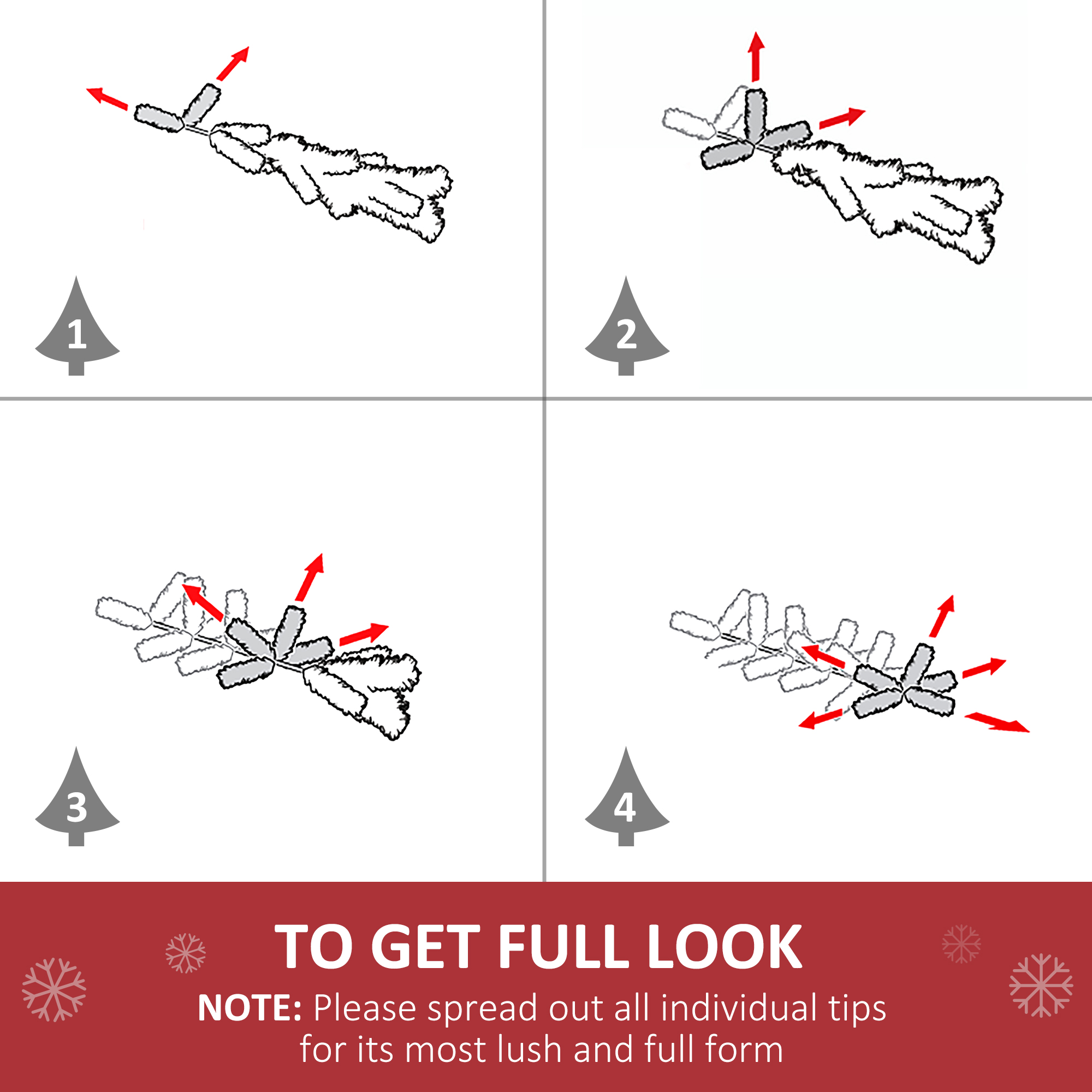 HOMCOM 5ft 150cm Green Fibre Optic Artificial Christmas Tree-Multi