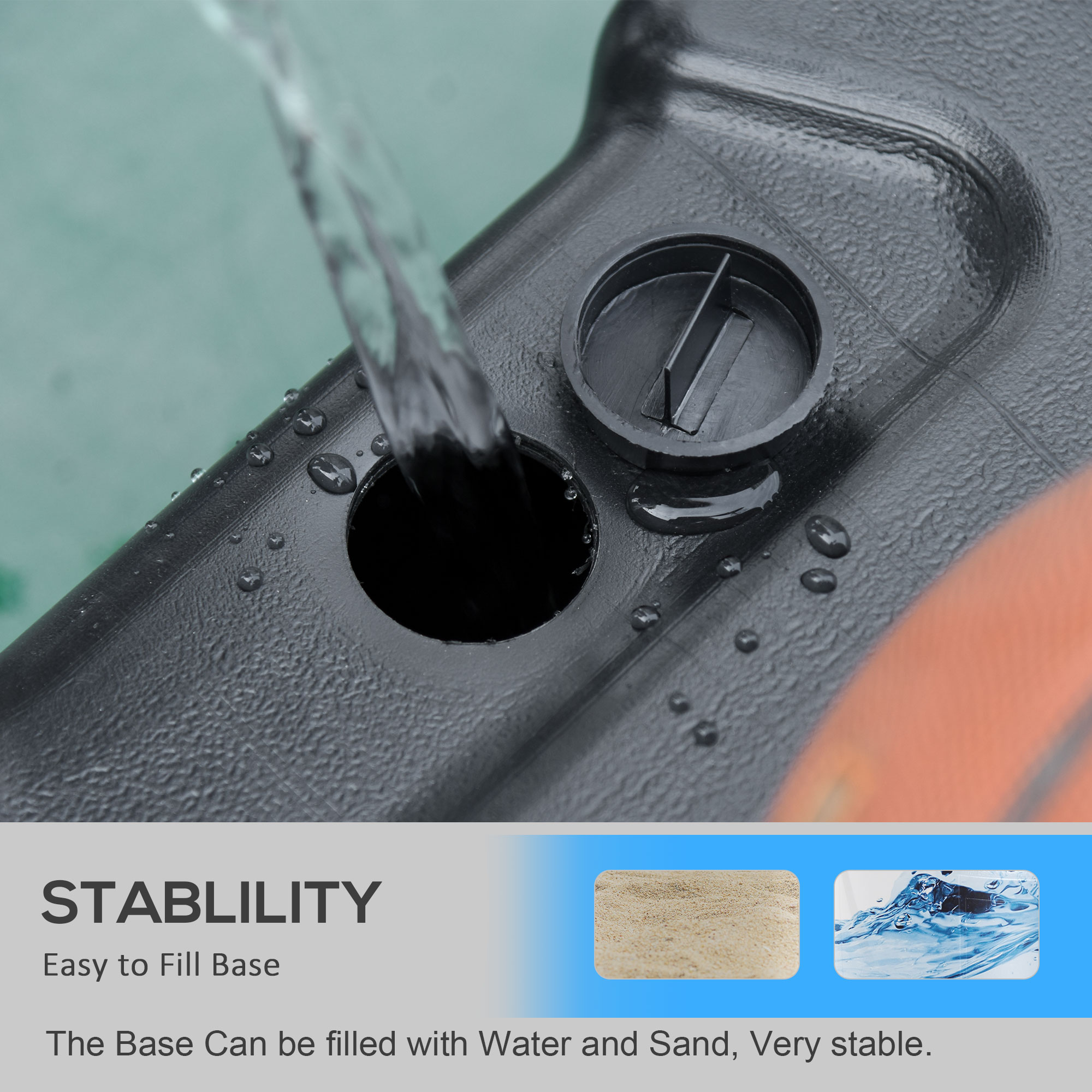 HOMCOM Adjustable Basketball Hoop Stand, Portable Outdoor Net Backboard with Wheels for Adults & Teens, Black