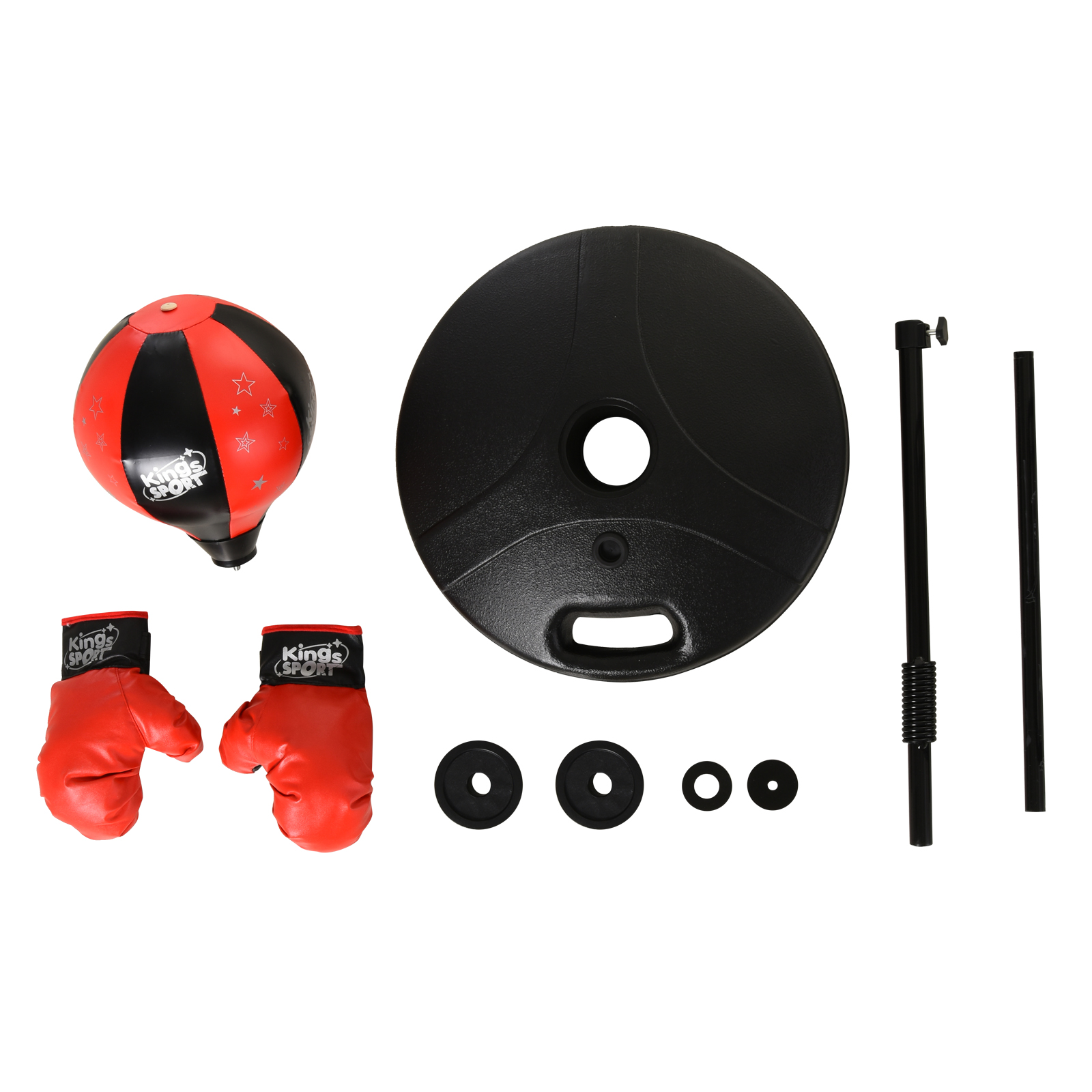 HOMCOM Adjustable Boxing Punch Ball Set with 360Â° Degree Rebound Spring, Fighting Game for Teenagers, 38x78-120cm