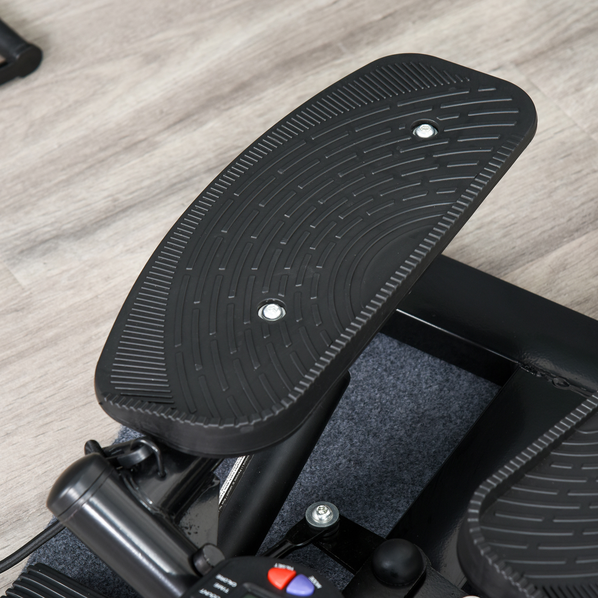 HOMCOM Mini Stepper Exercise Stepper Machine Legs Arms Thigh Toner Toning Machine Workout Training Fitness Stair Steps New Black