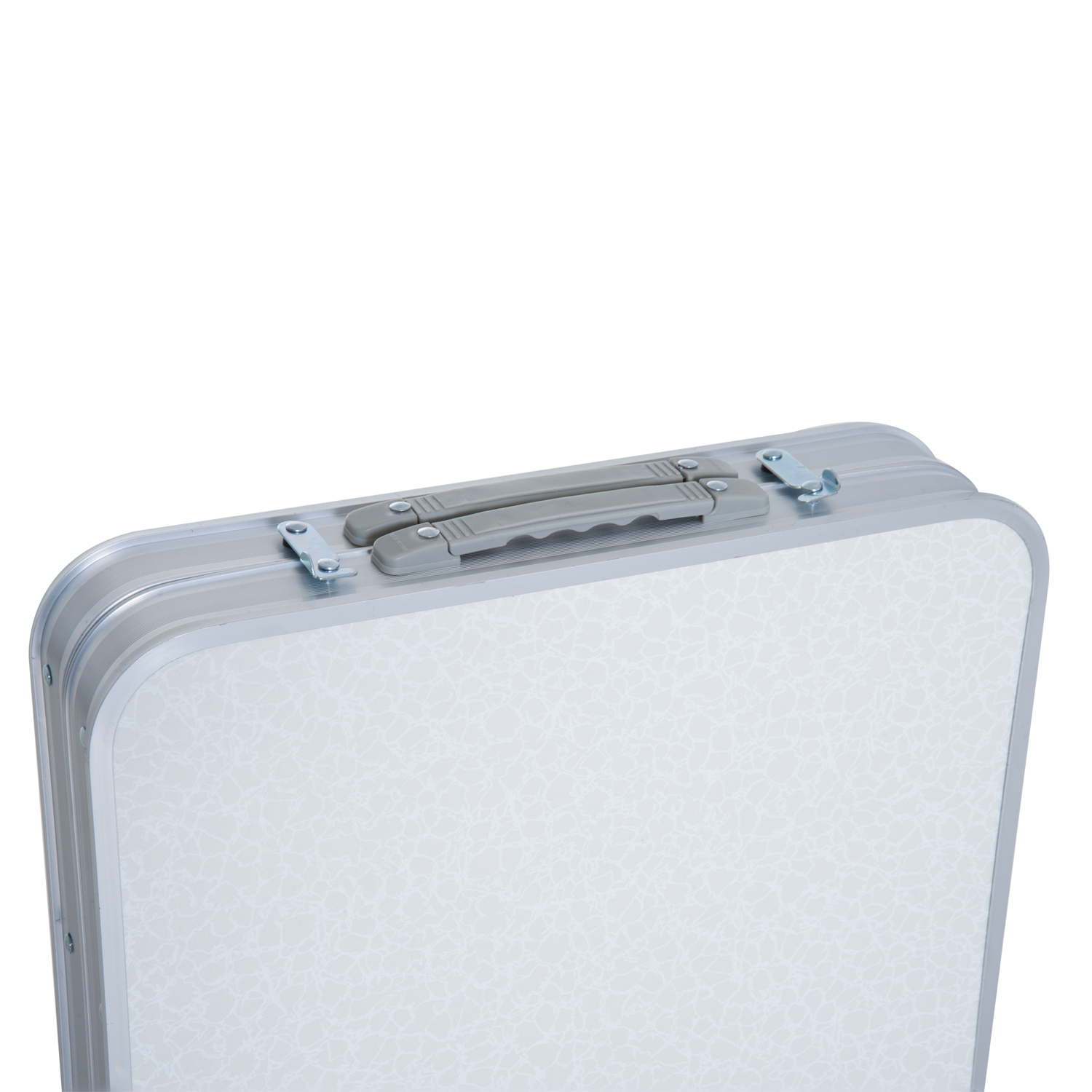 Outsunny Adjustable Aluminum Picnic Table-Pebbles White